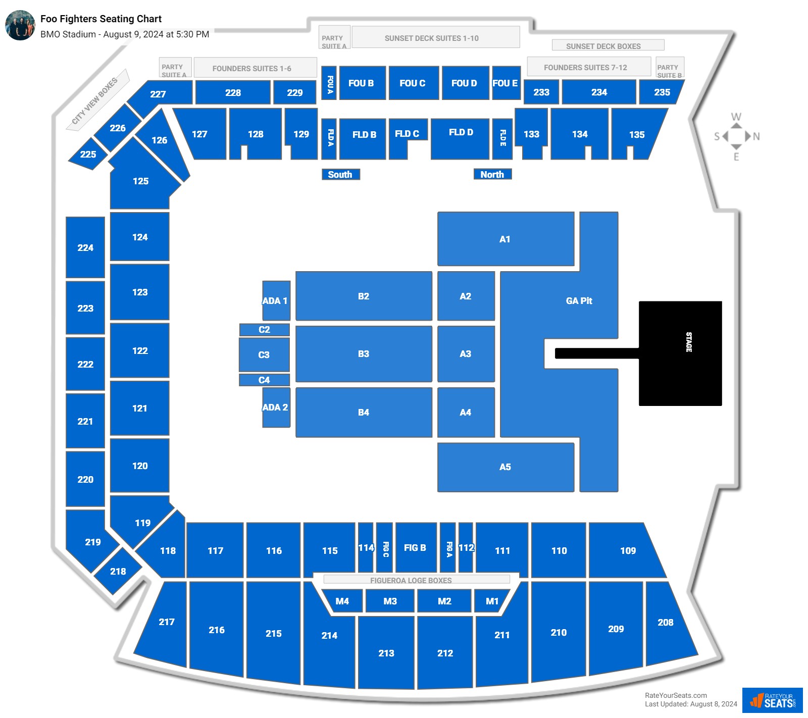 BMO Stadium Concert Seating Chart