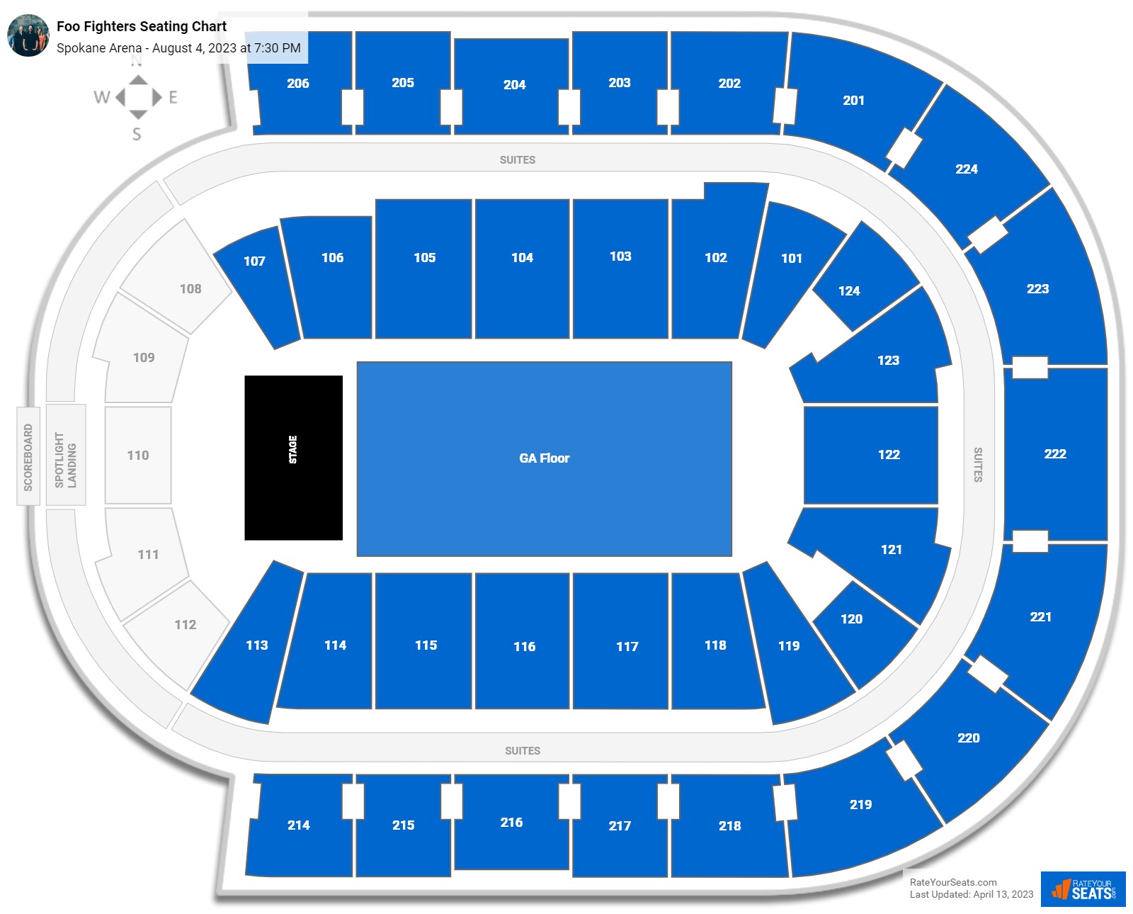 Spokane Arena Concert Seating Chart