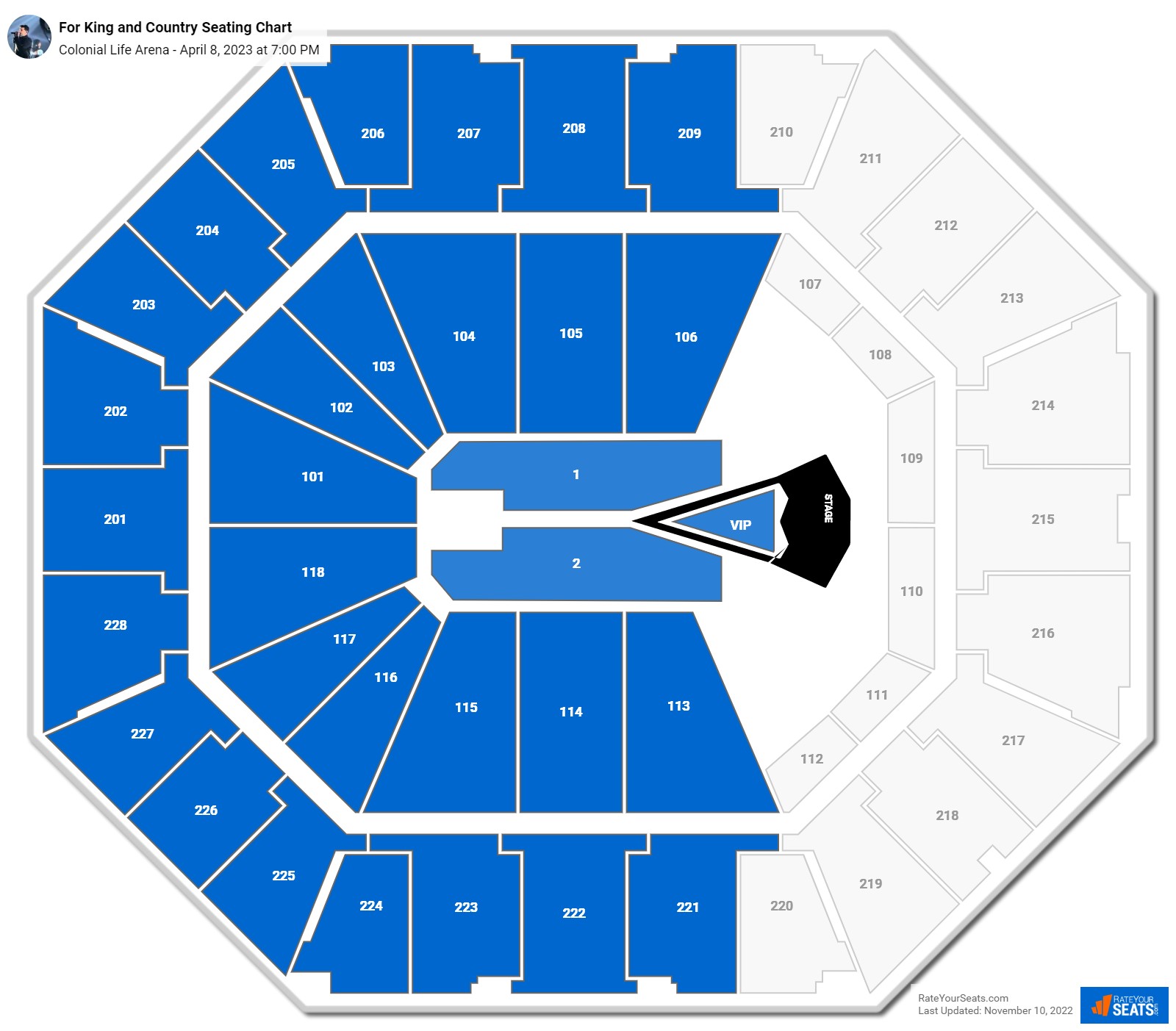 Colonial Life Arena Concert Seating Chart