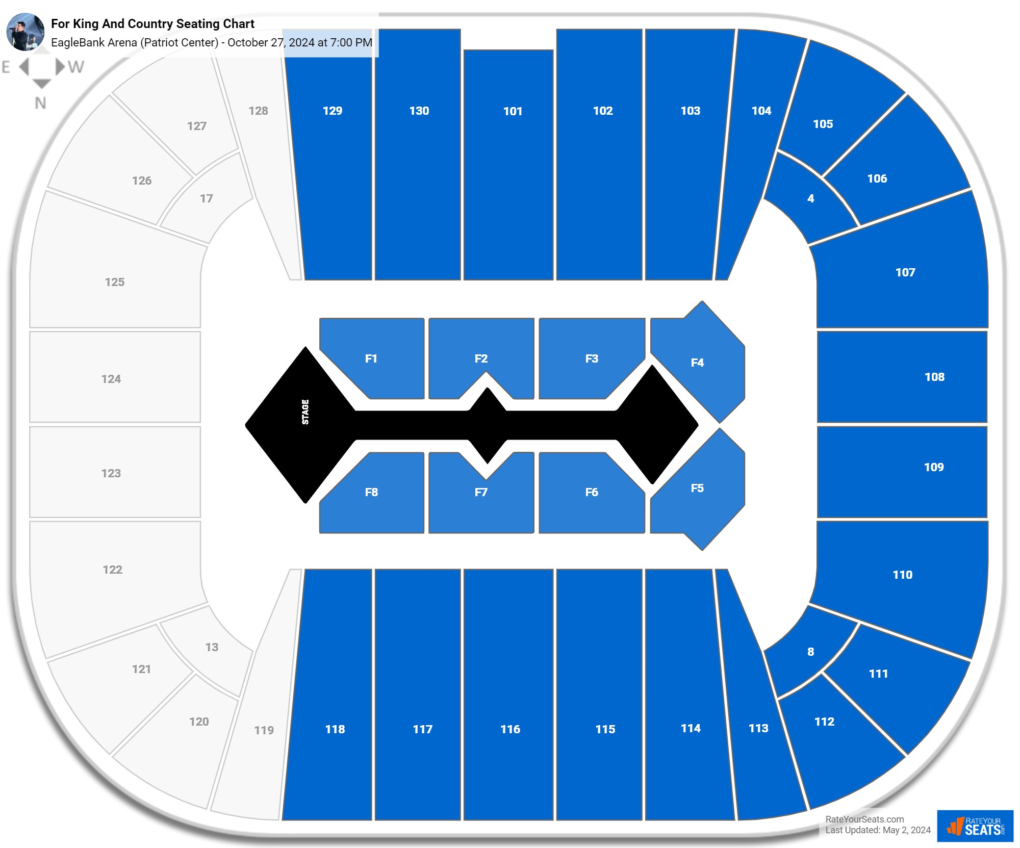 EagleBank Arena Seating Chart