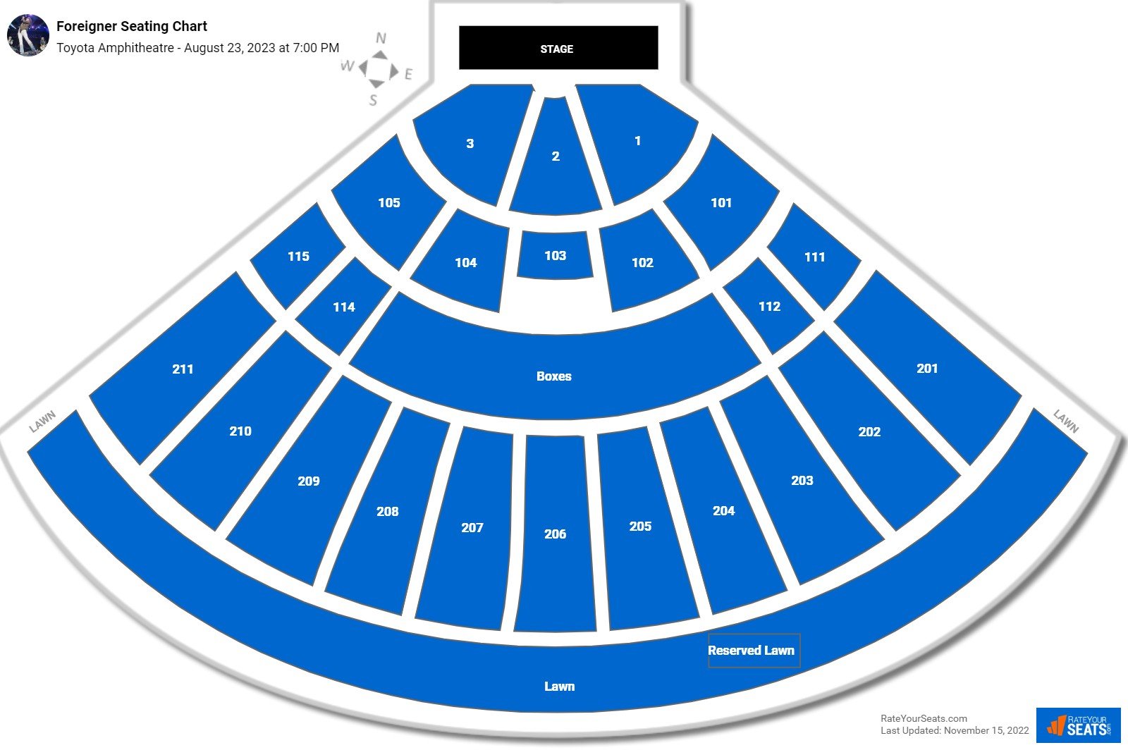 Toyota Amphitheater Seating Chart