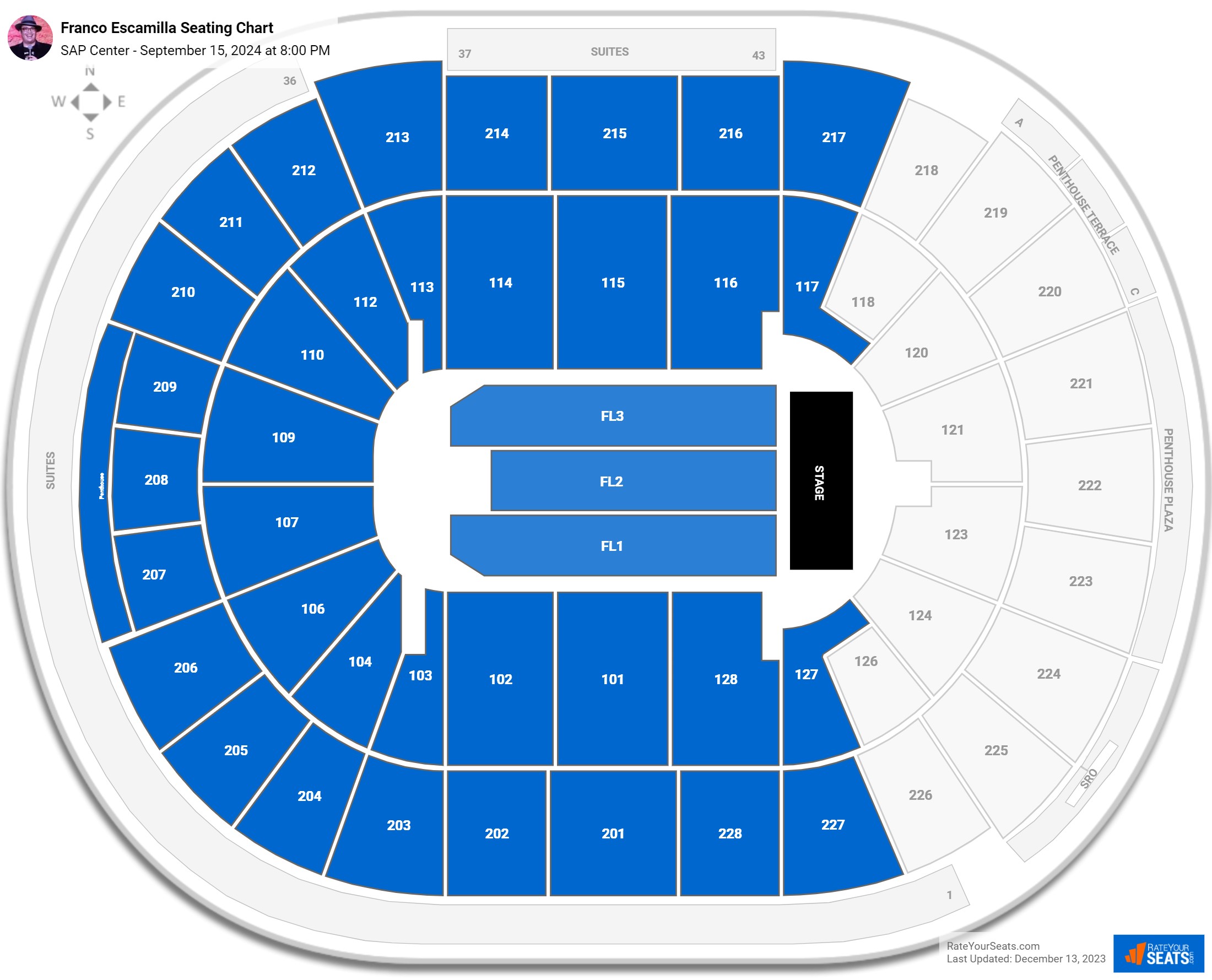 Sap Center Concert Seating Chart 8026