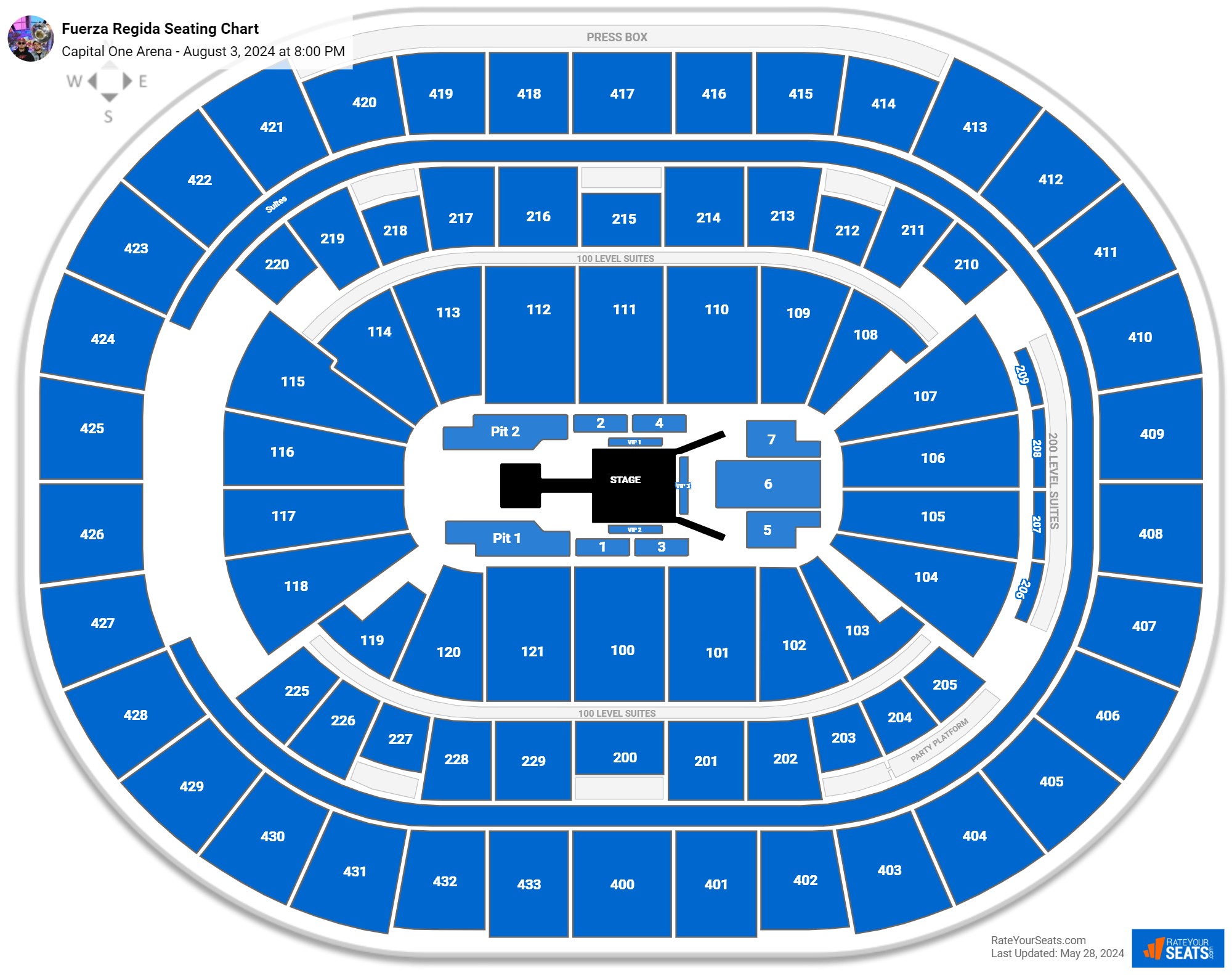 Capital One Arena Concert Seating Chart - RateYourSeats.com