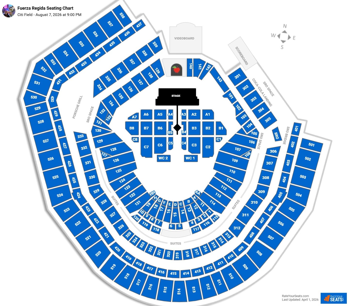 Fuerza Regida seating chart Citi Field