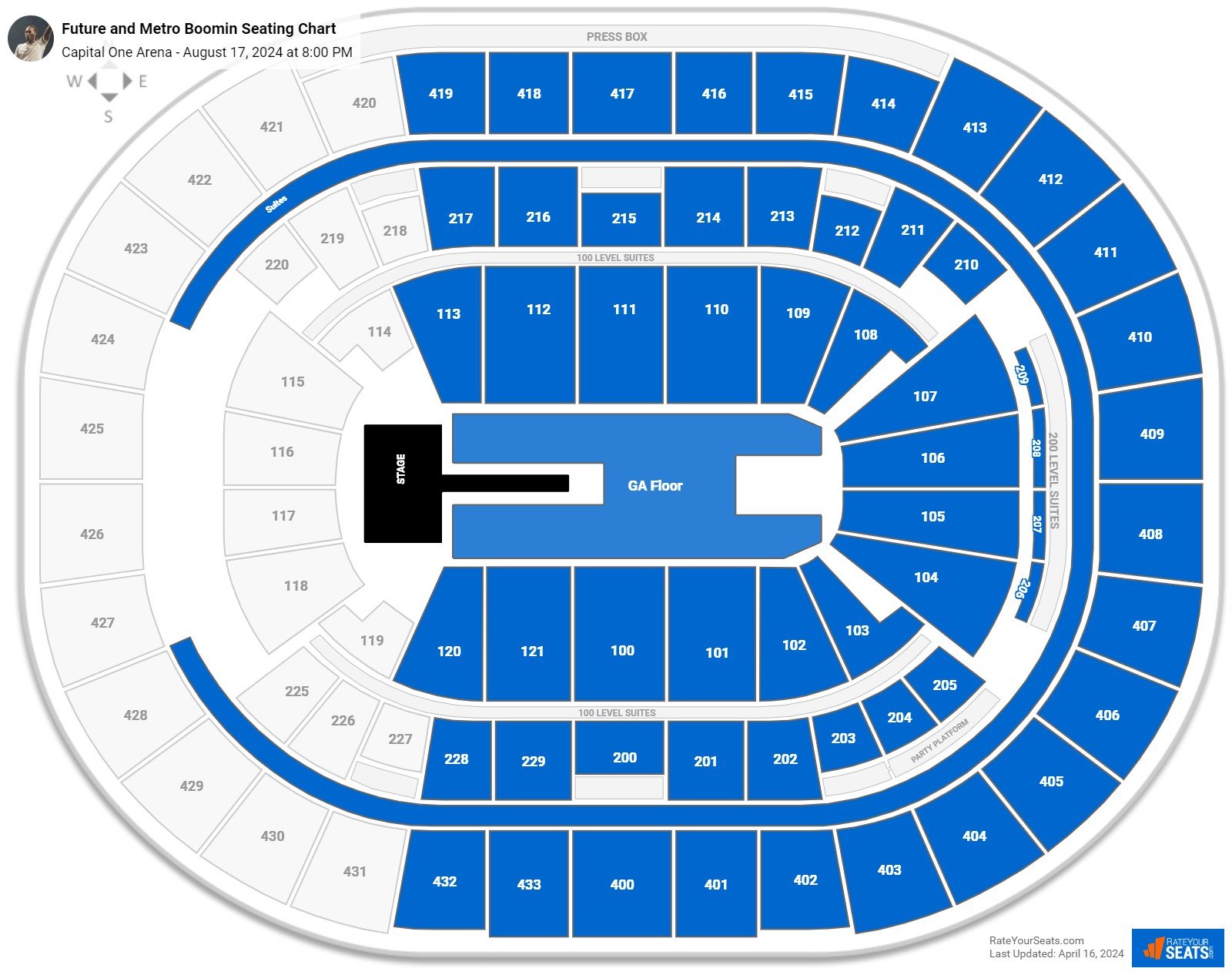 Capital One Arena Concert Seating Chart - RateYourSeats.com