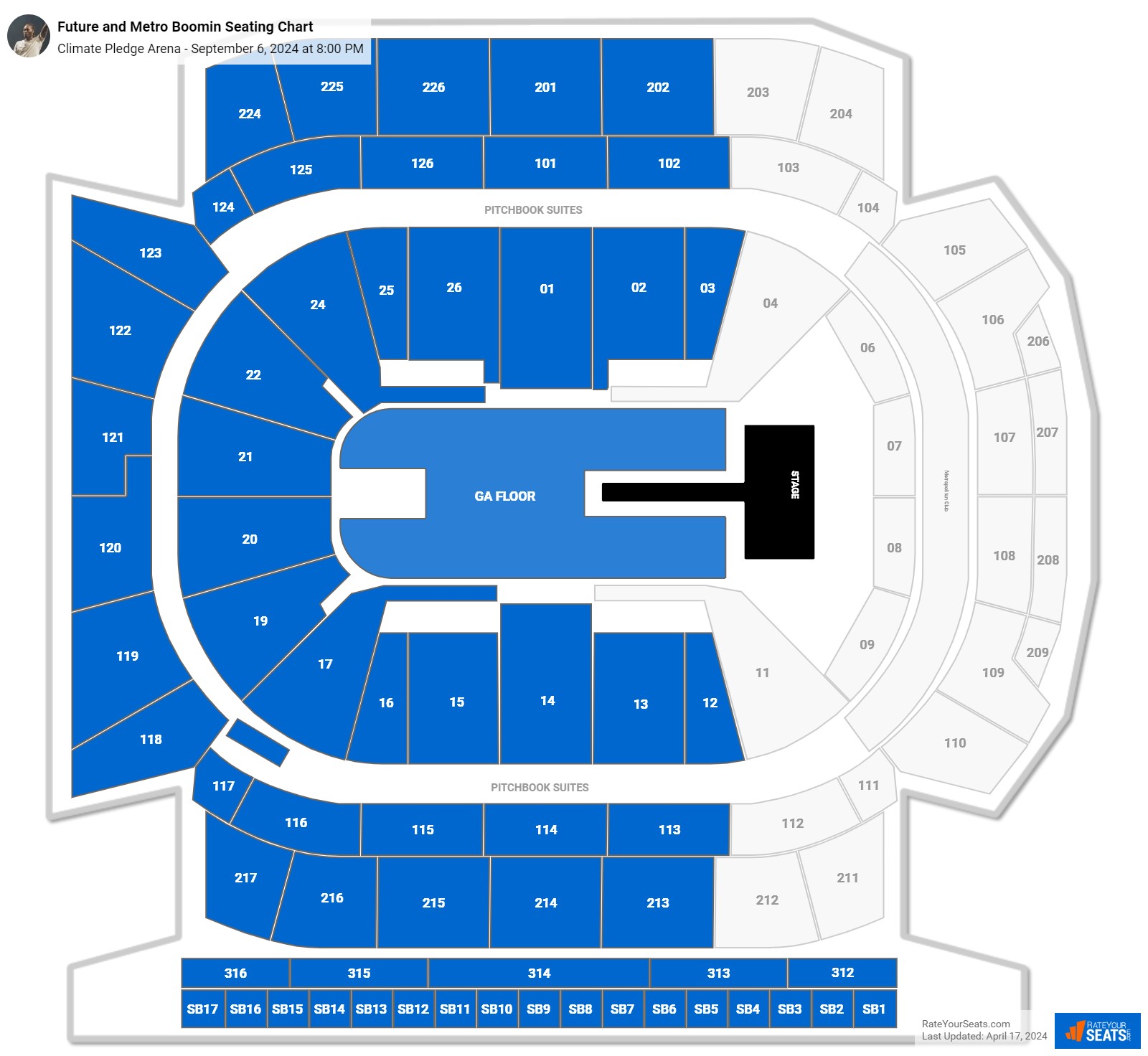 Climate Pledge Arena Concert Seating Chart - RateYourSeats.com