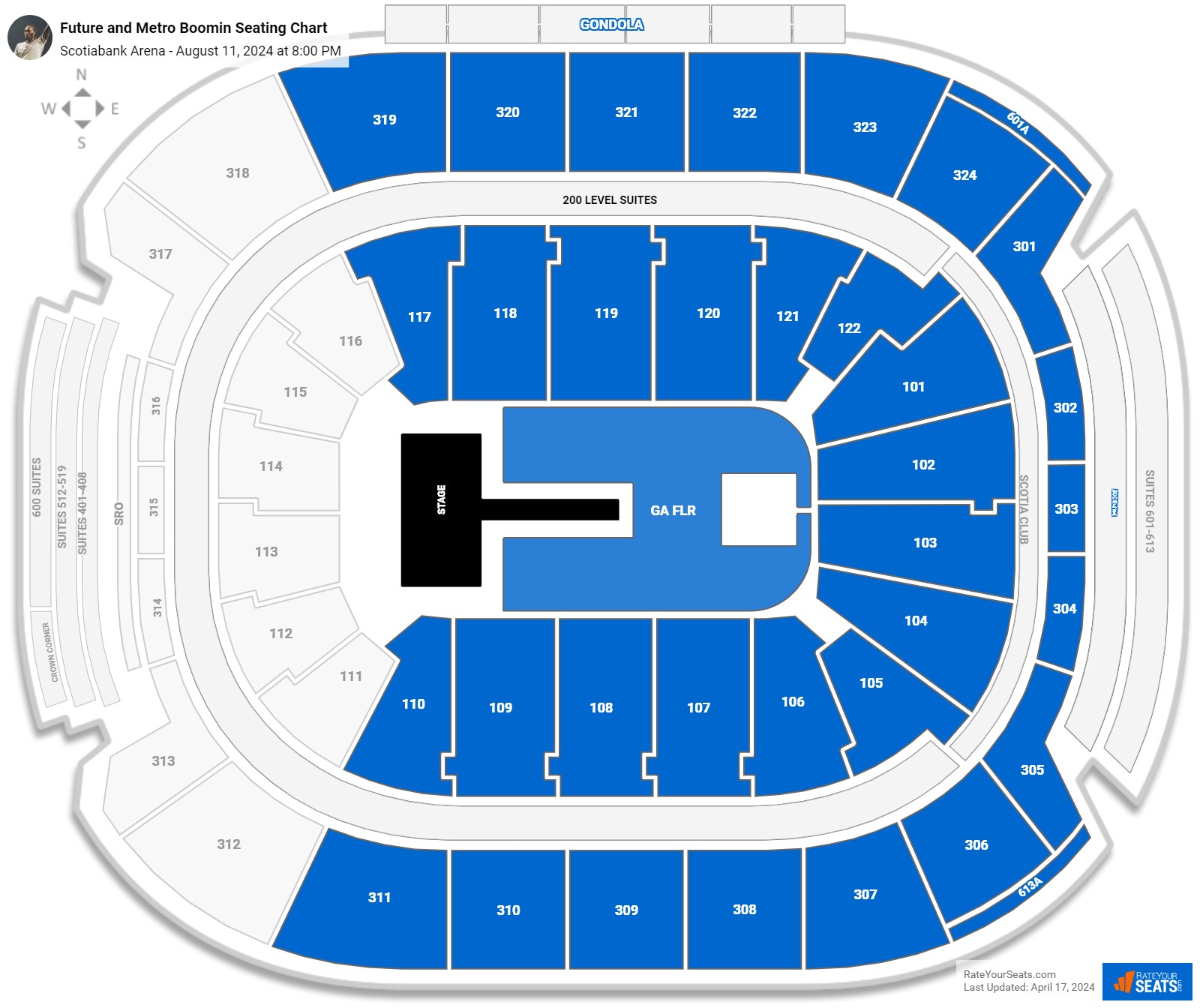 Scotiabank Arena Concert Seating Chart - RateYourSeats.com