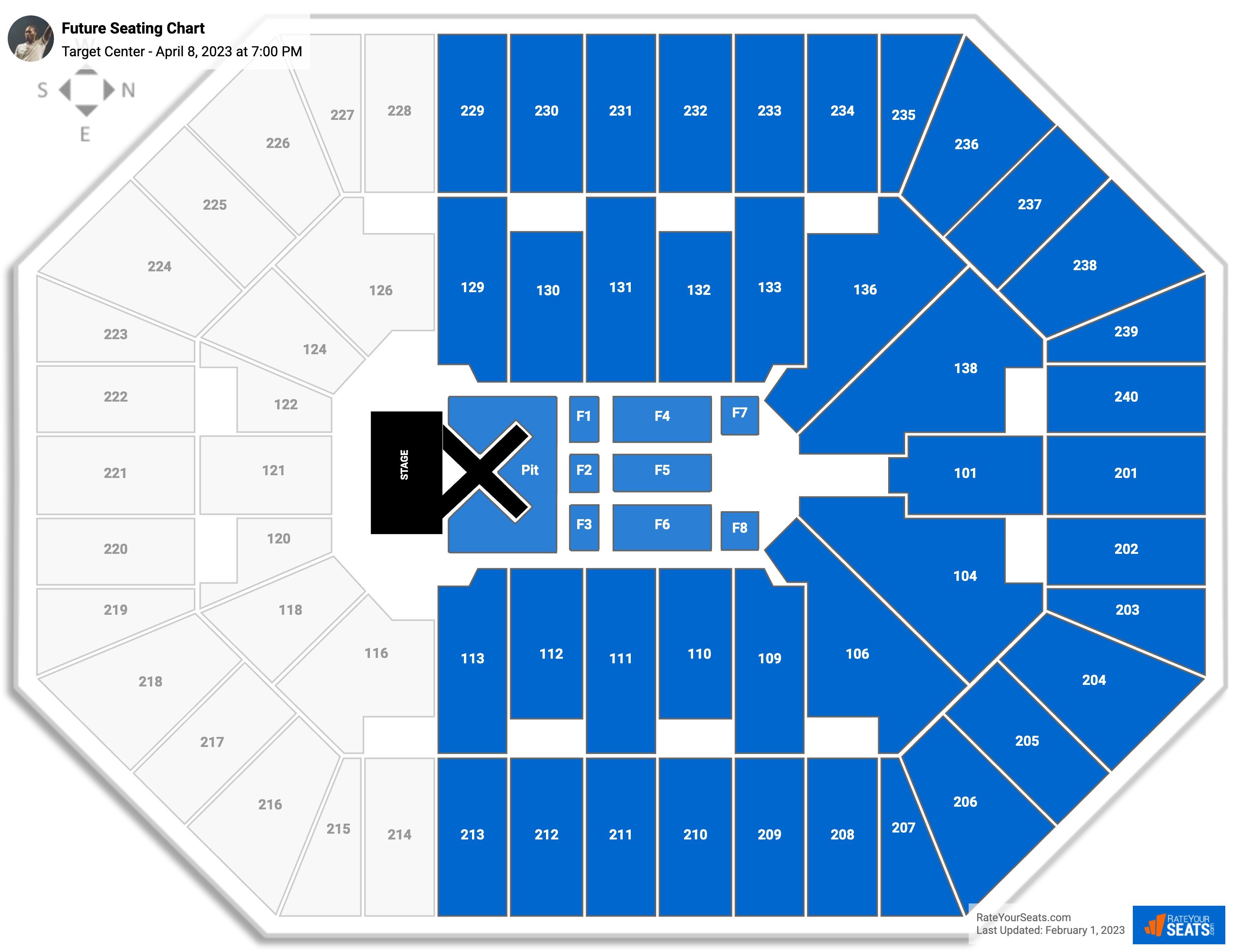 Target Center Concert Seating Chart - RateYourSeats.com