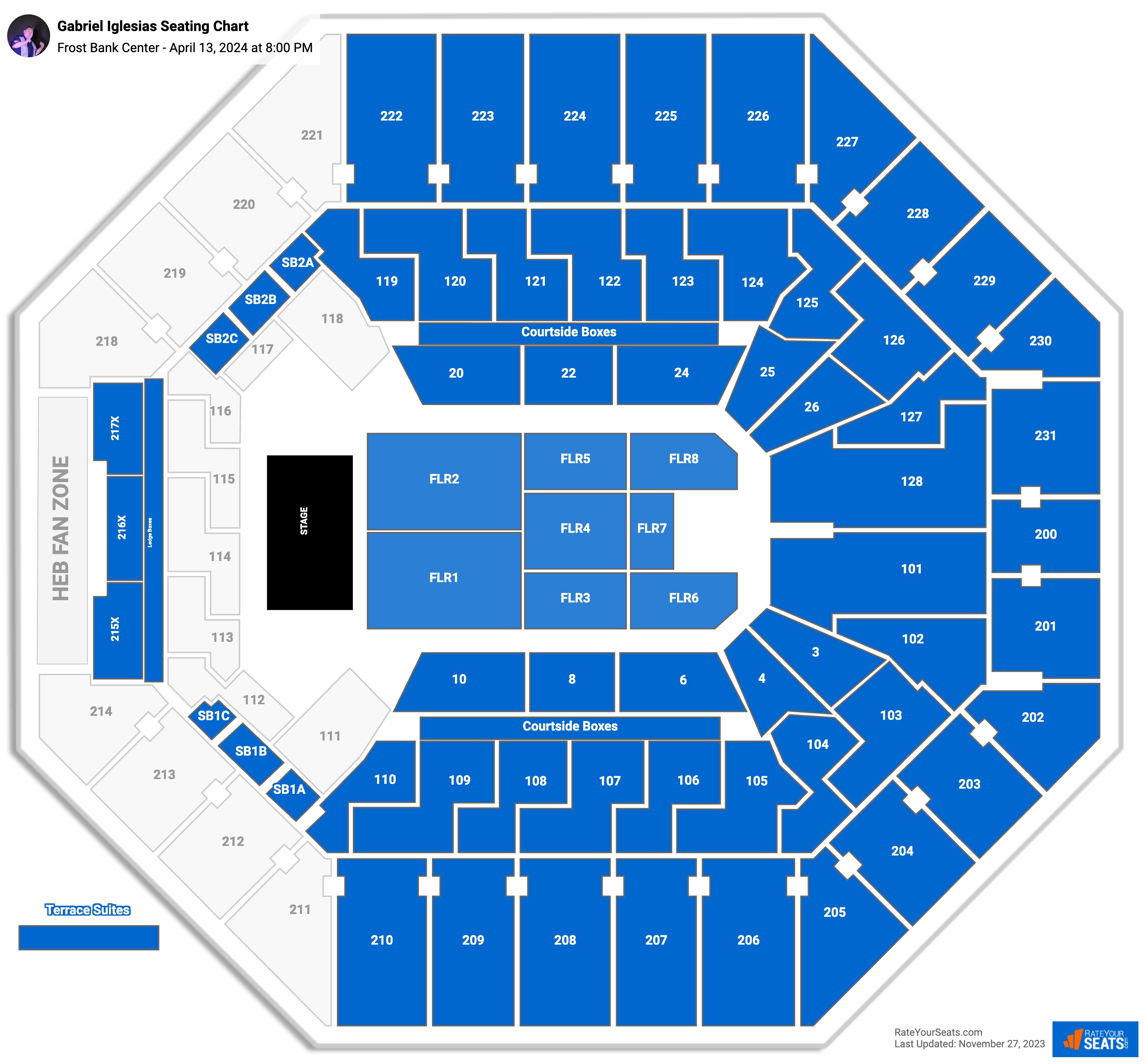 Frost Bank Center Concert Seating Chart