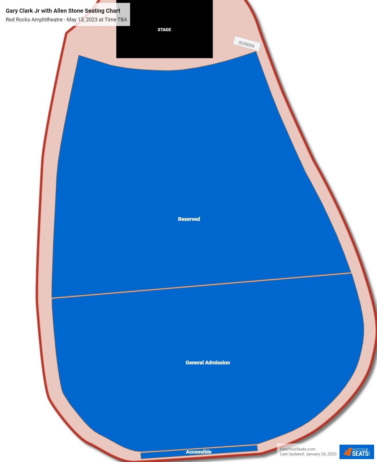 Red Rocks Amphitheatre Seating Chart