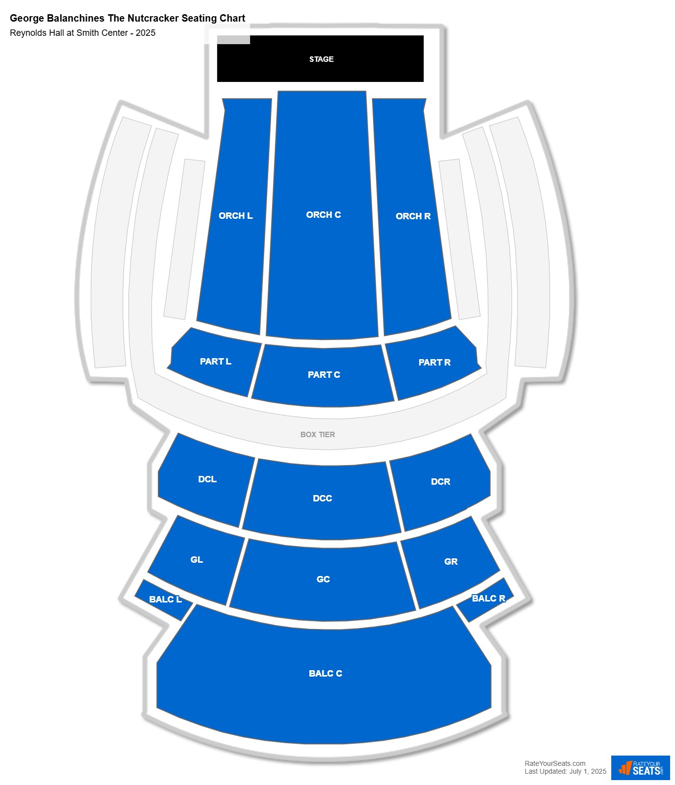 George Balanchines The Nutcracker seating chart Reynolds Hall at Smith Center