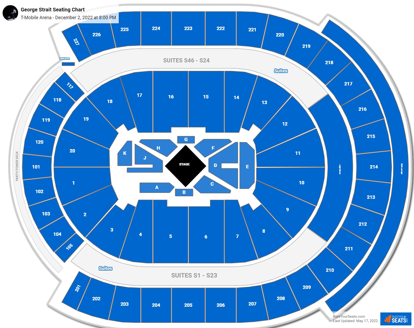 TMobile Arena Concert Seating Chart