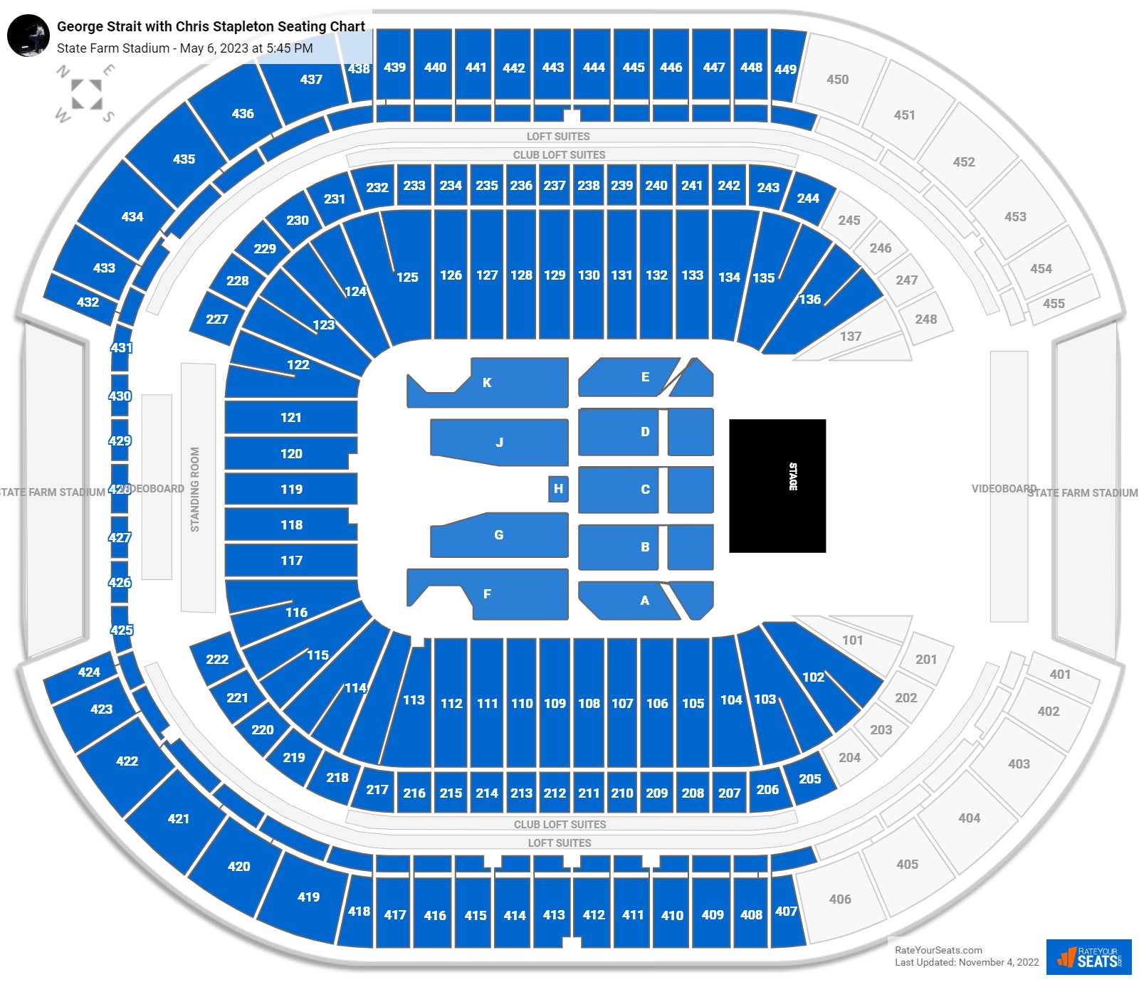 State Farm Stadium Concert Seating Chart