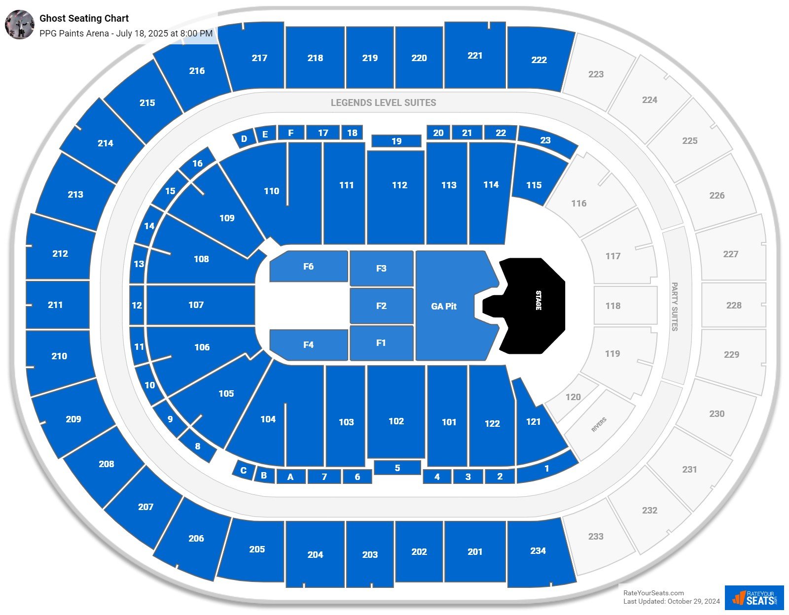 PPG Paints Arena Concert Seating Chart