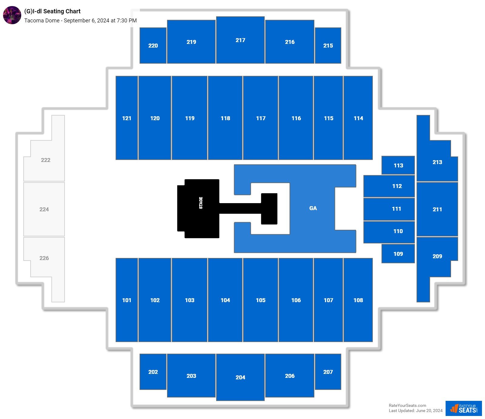 Tacoma Dome Seating Chart - RateYourSeats.com