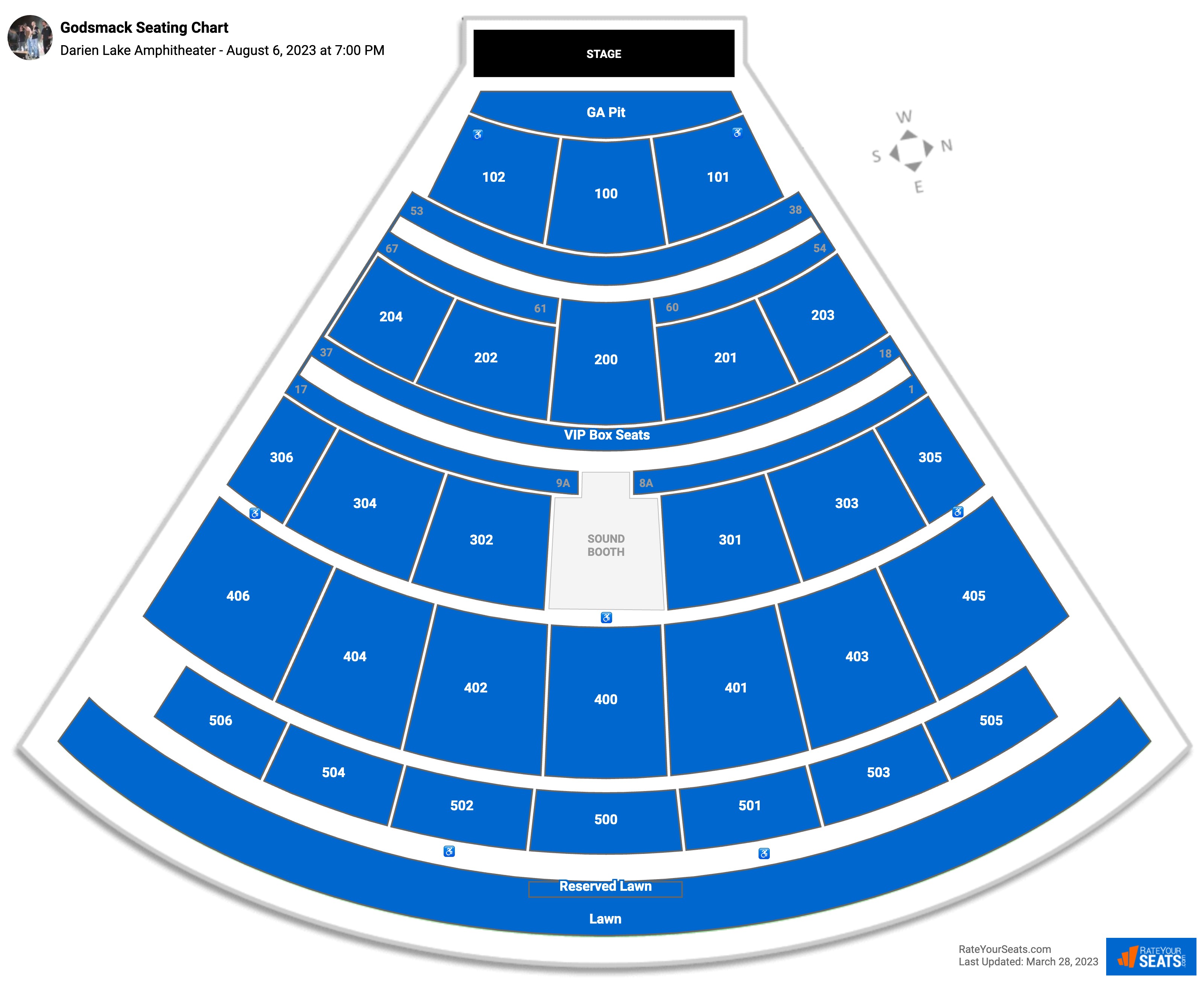 Darien Lake Amphitheater Seating Chart - RateYourSeats.com