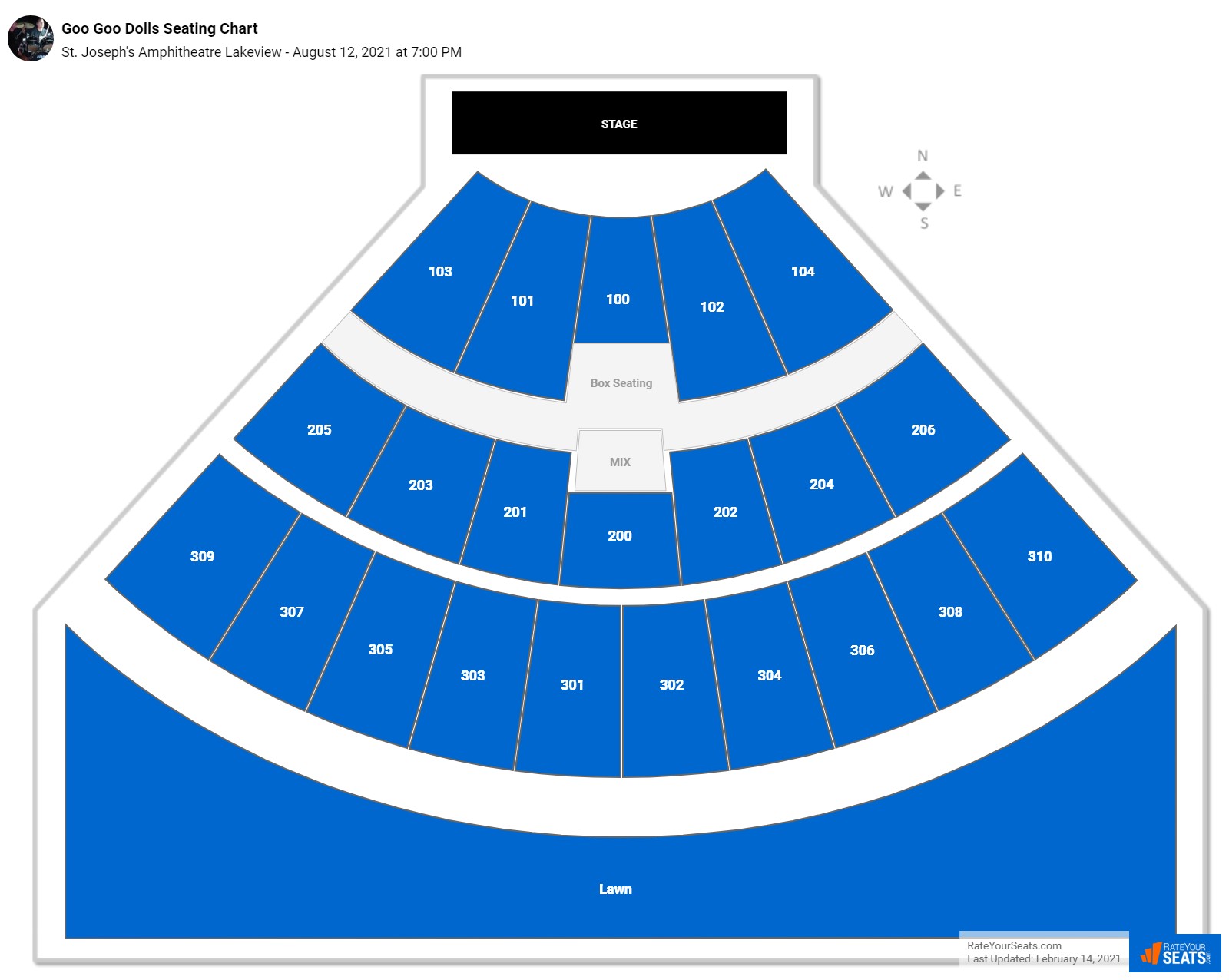 St. Joseph's Amphitheatre Lakeview Seating Chart