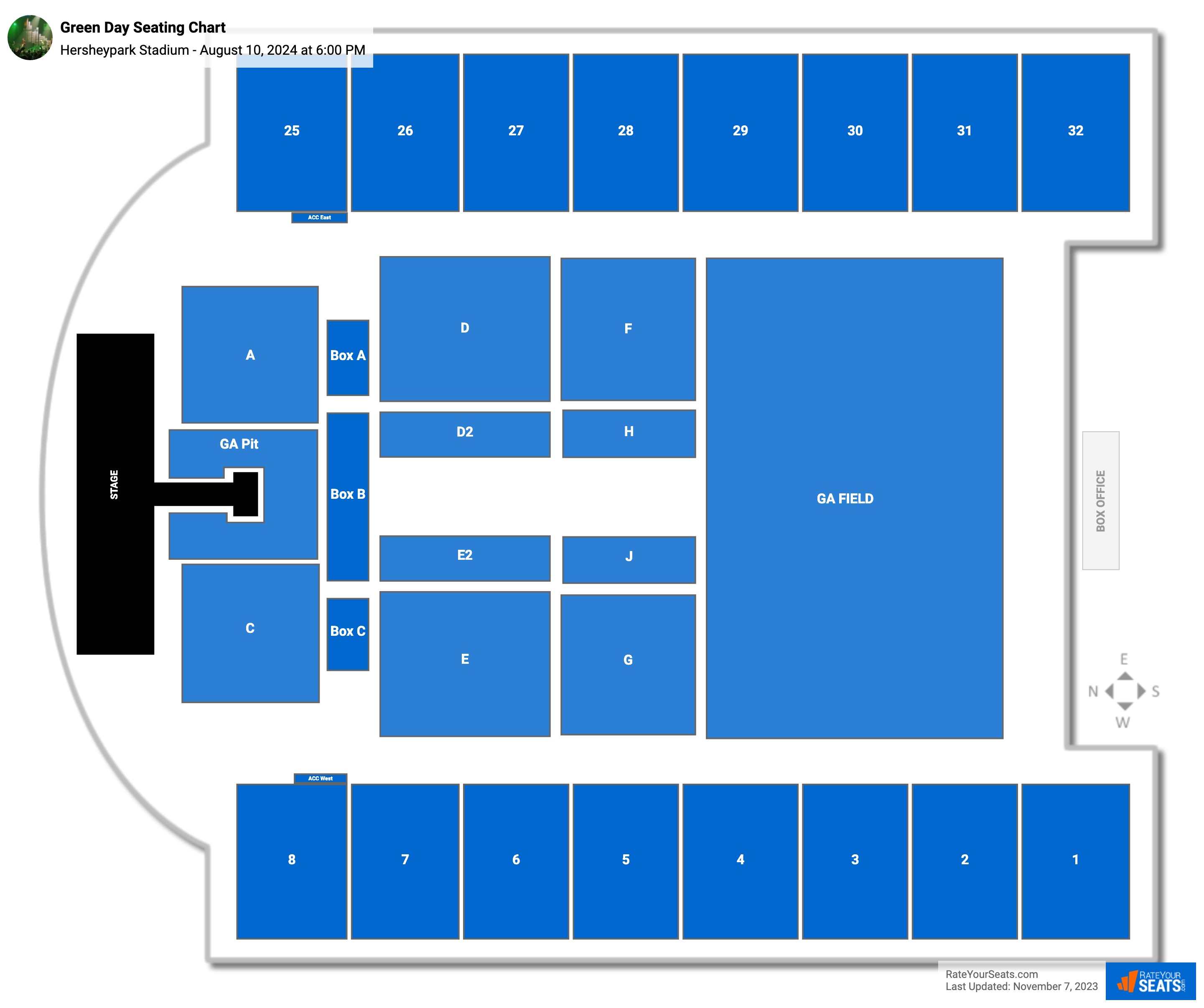 Hersheypark Stadium Seating Chart