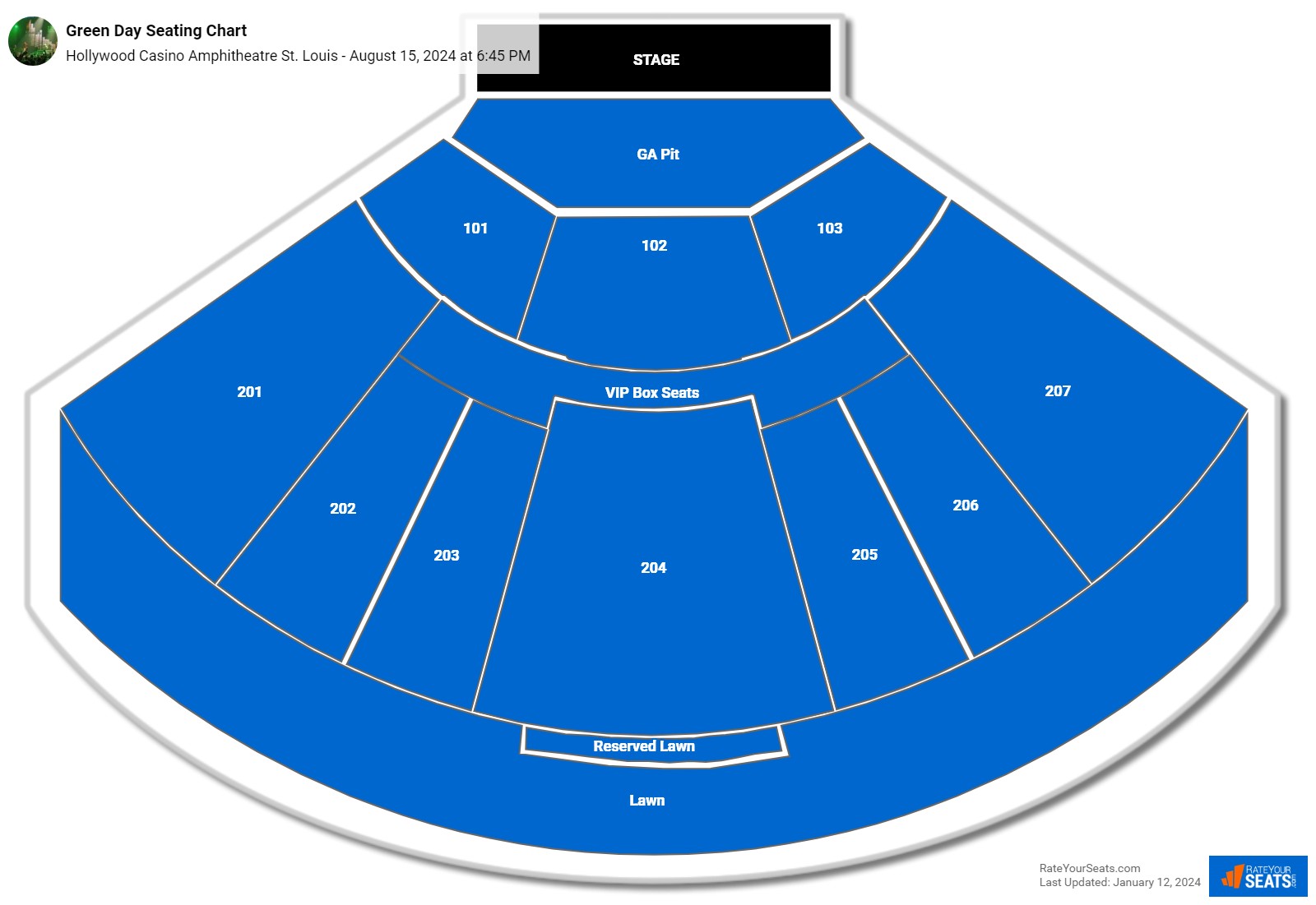 Hollywood Casino Amphitheatre St. Louis Seating Chart - RateYourSeats.com