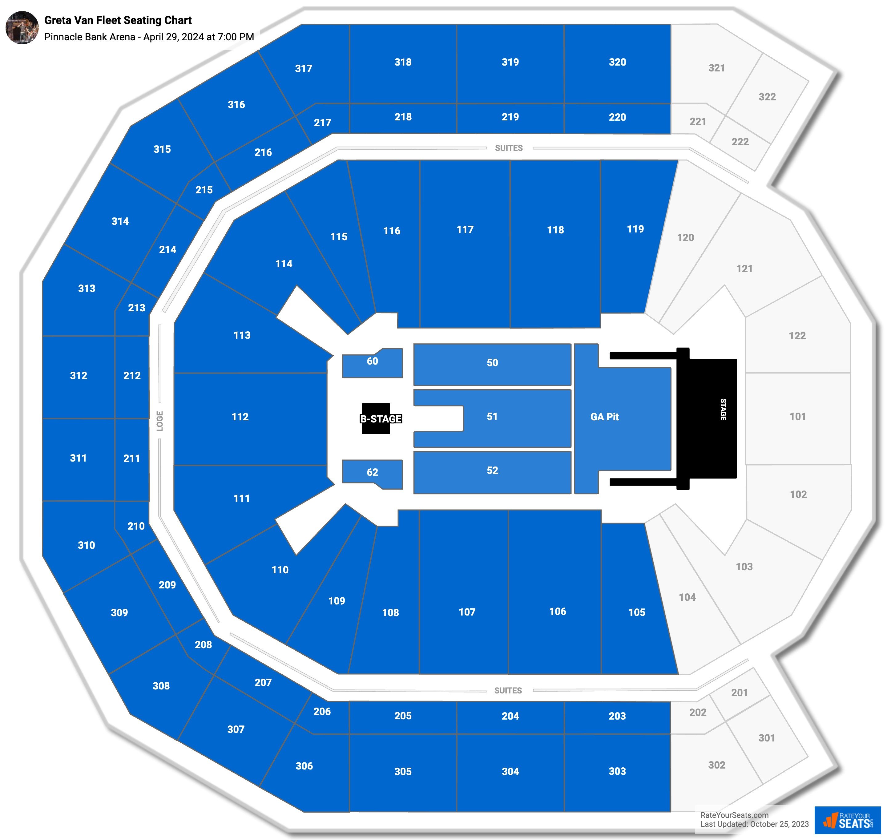 Pinnacle Bank Arena Seating Map Matttroy