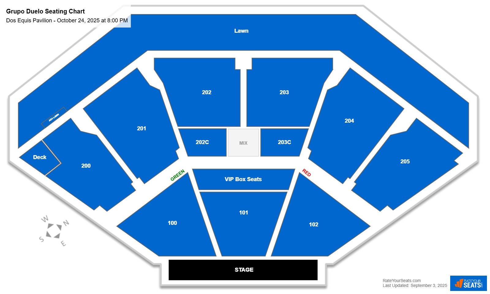 Grupo Duelo seating chart Dos Equis Pavilion