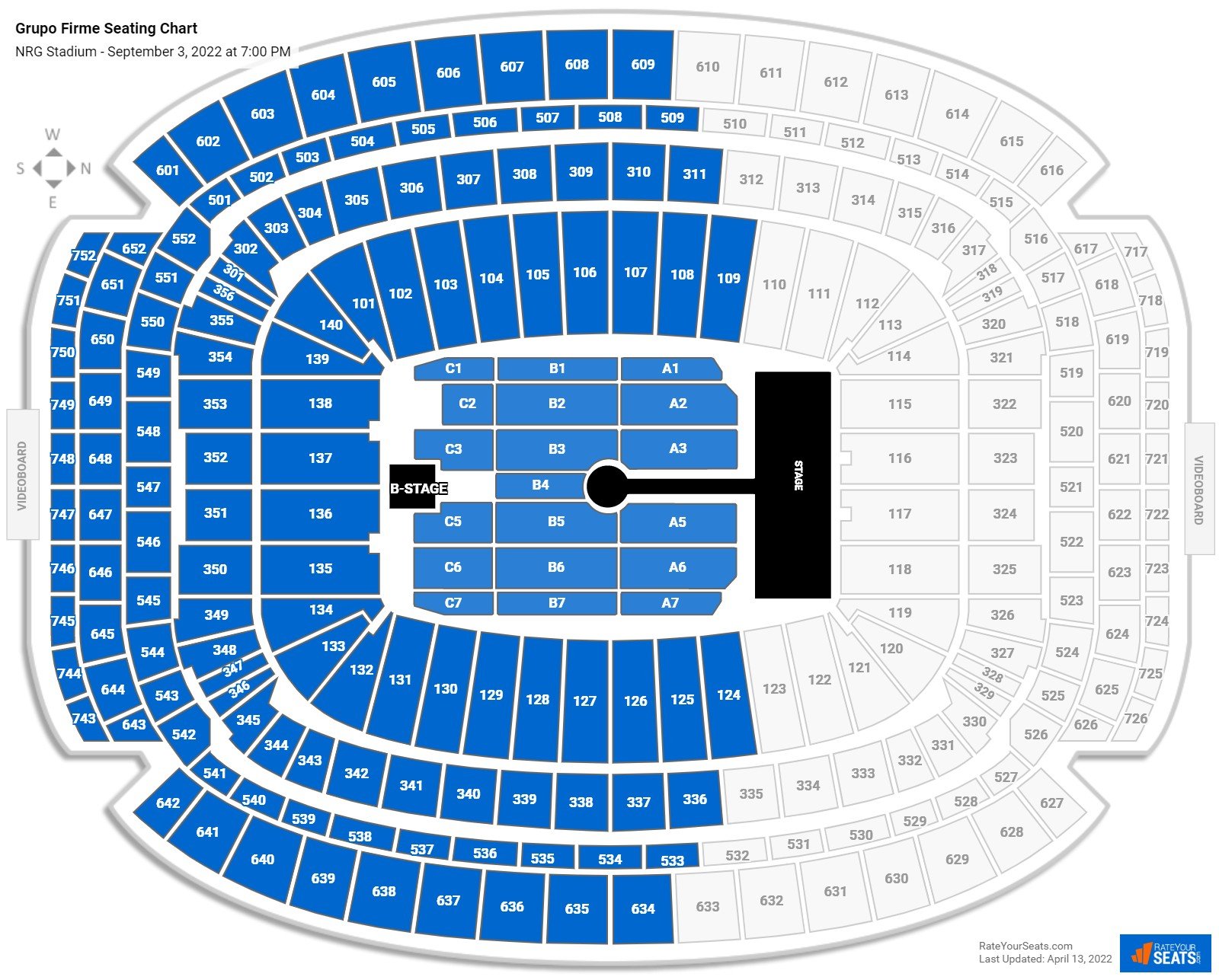 NRG Stadium Concert Seating Chart - RateYourSeats.com