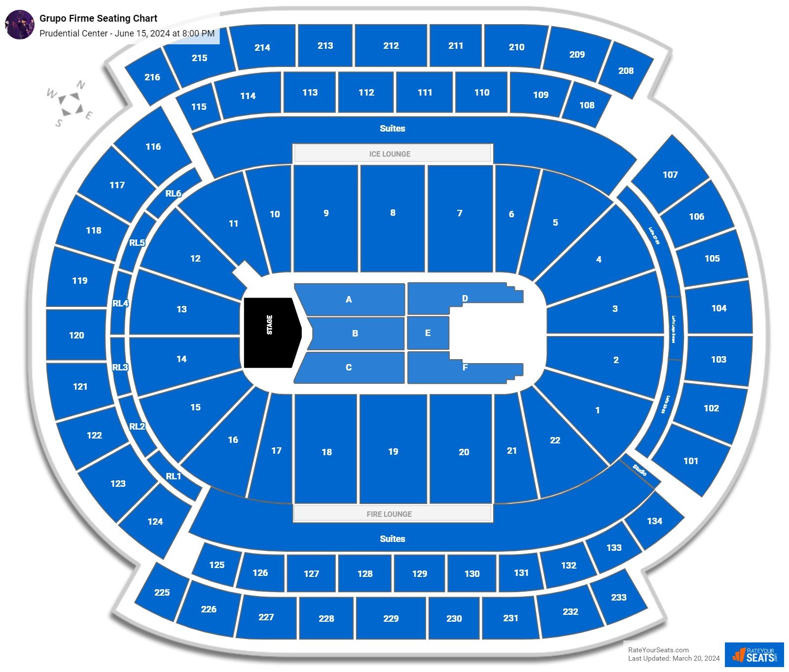 Prudential Center Concert Seating Chart - RateYourSeats.com