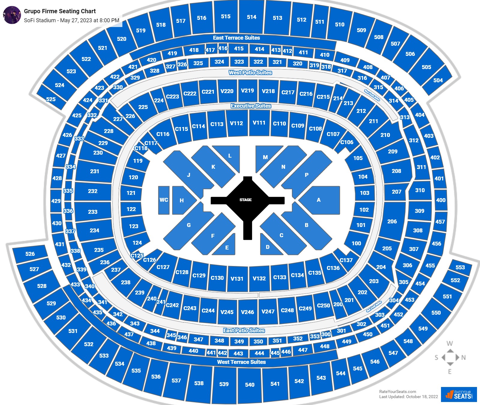 SoFi Stadium Concert Seating Chart - RateYourSeats.com