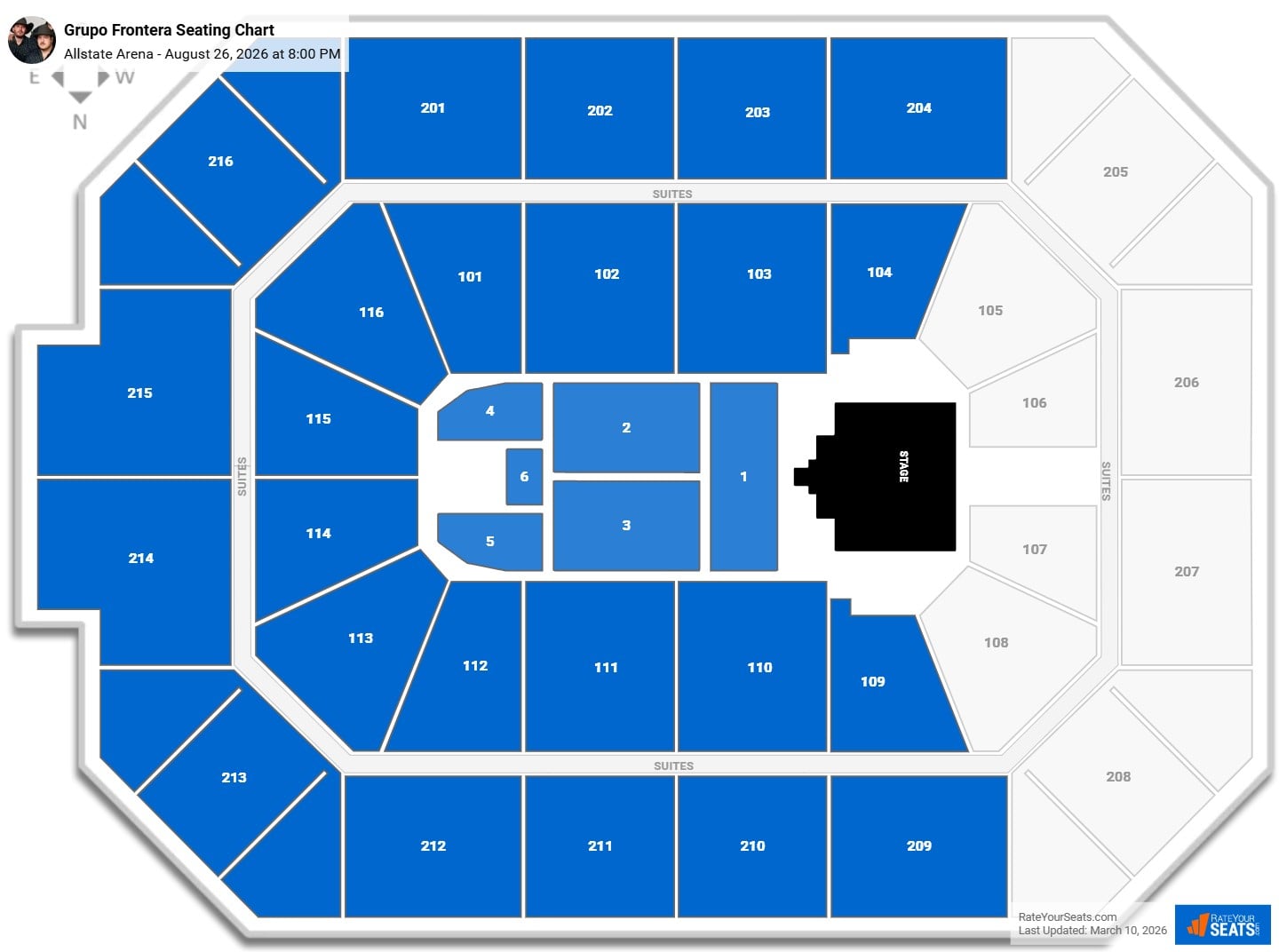Grupo Frontera seating chart Allstate Arena