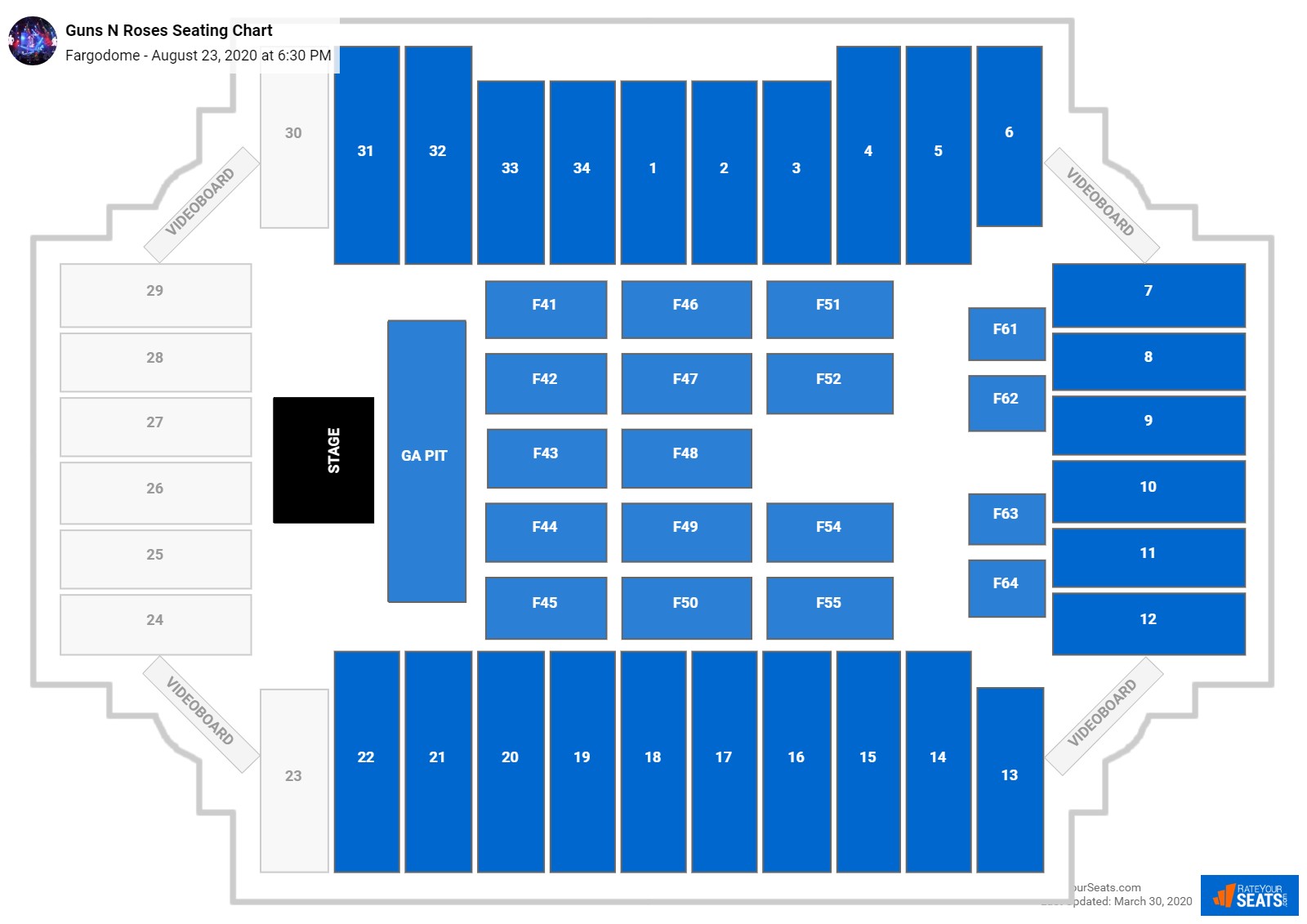 Fargodome Seating Chart