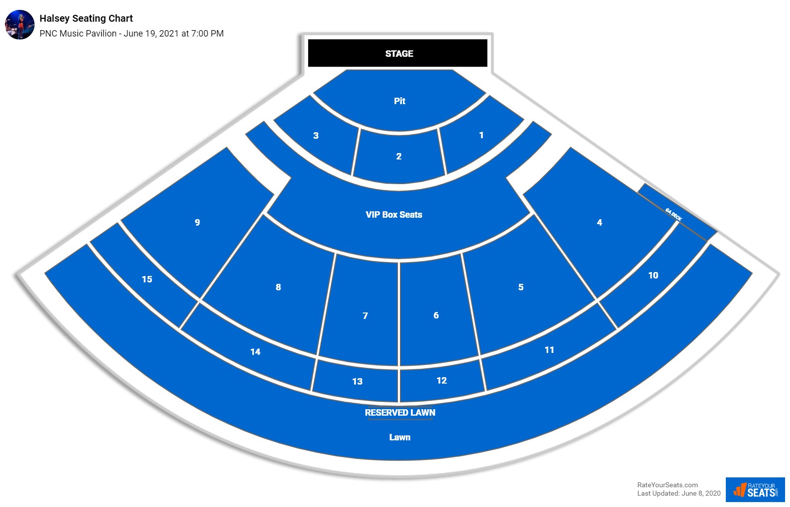 Halsey seating chart PNC Music Pavilion