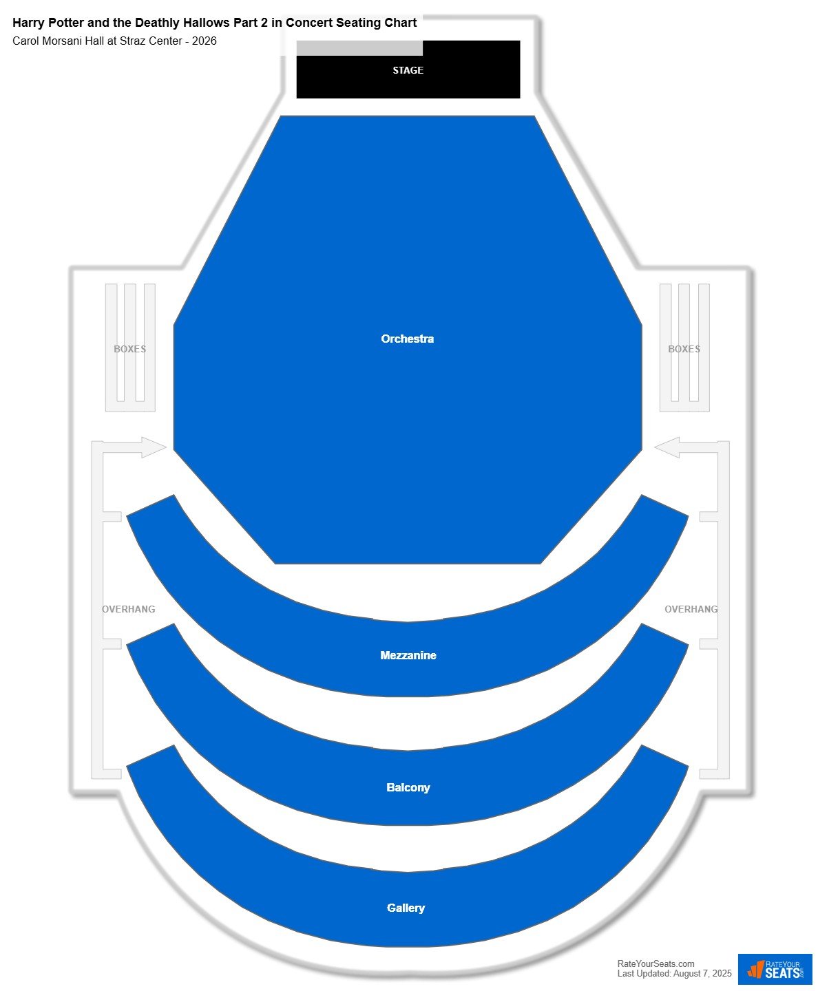 Harry Potter and the Deathly Hallows Part 2 in Concert seating chart Carol Morsani Hall at Straz Center