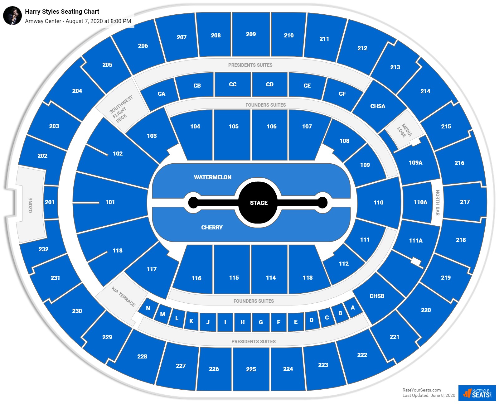 Amway Center Seating Charts for Concerts - RateYourSeats.com