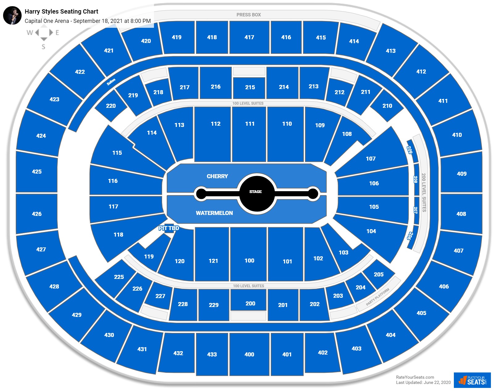 Capital One Arena Seating Charts for Concerts - RateYourSeats.com