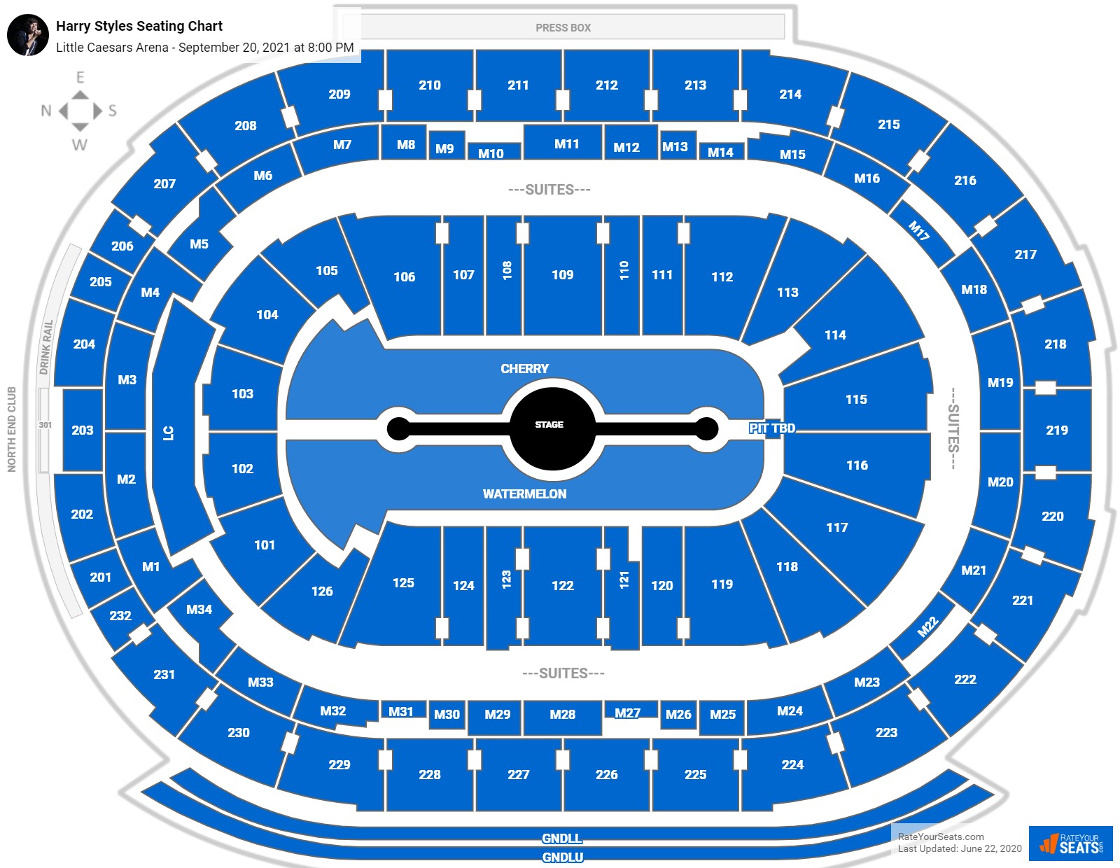 Little Caesars Arena Seating Charts For Concerts C7b 1917