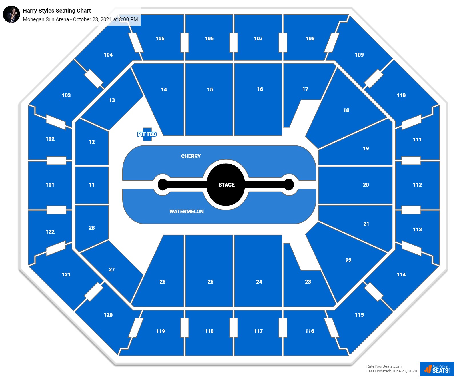 Mohegan Sun Arena Seating Charts for Concerts