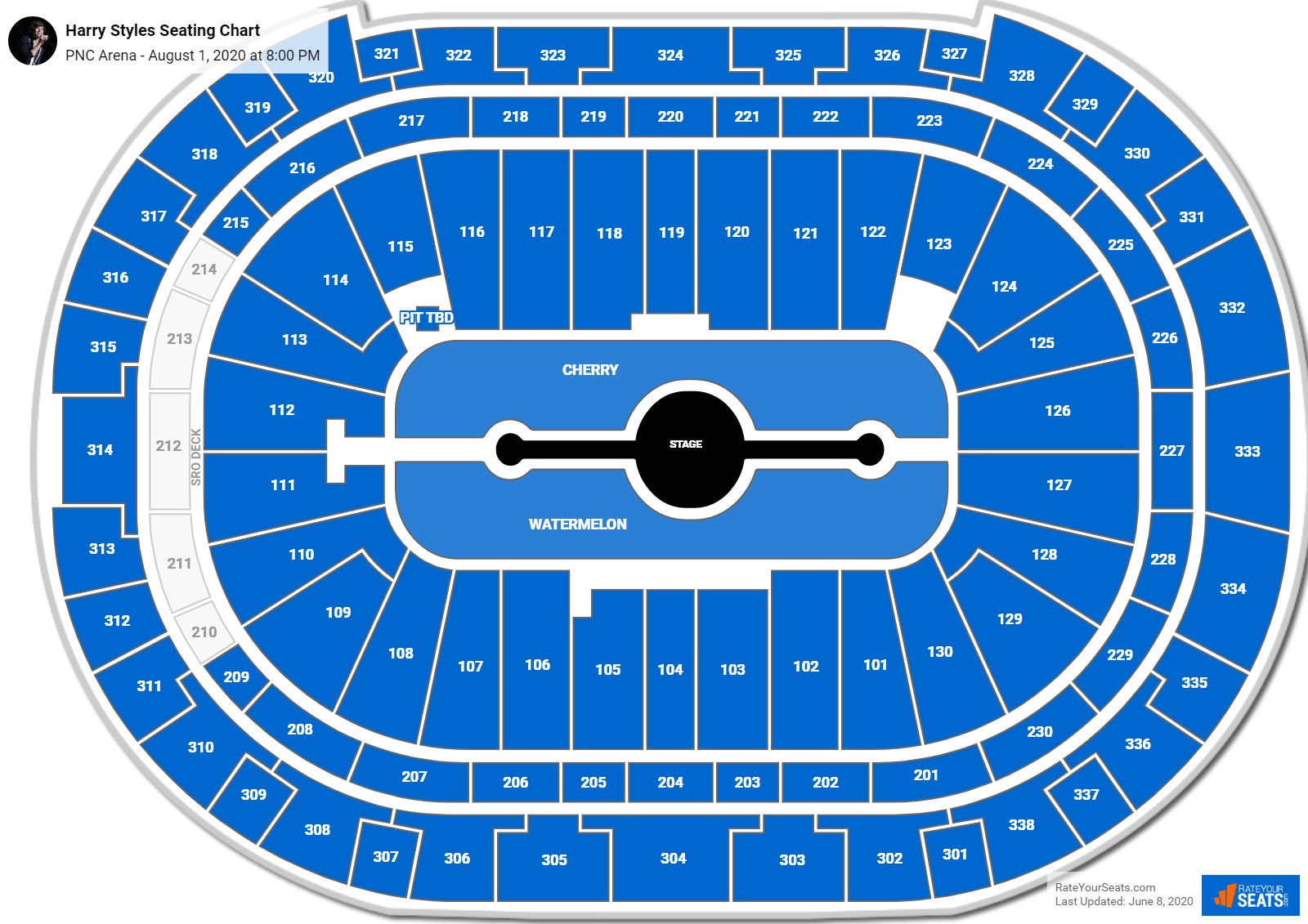 PNC Arena Seating Charts for Concerts - RateYourSeats.com