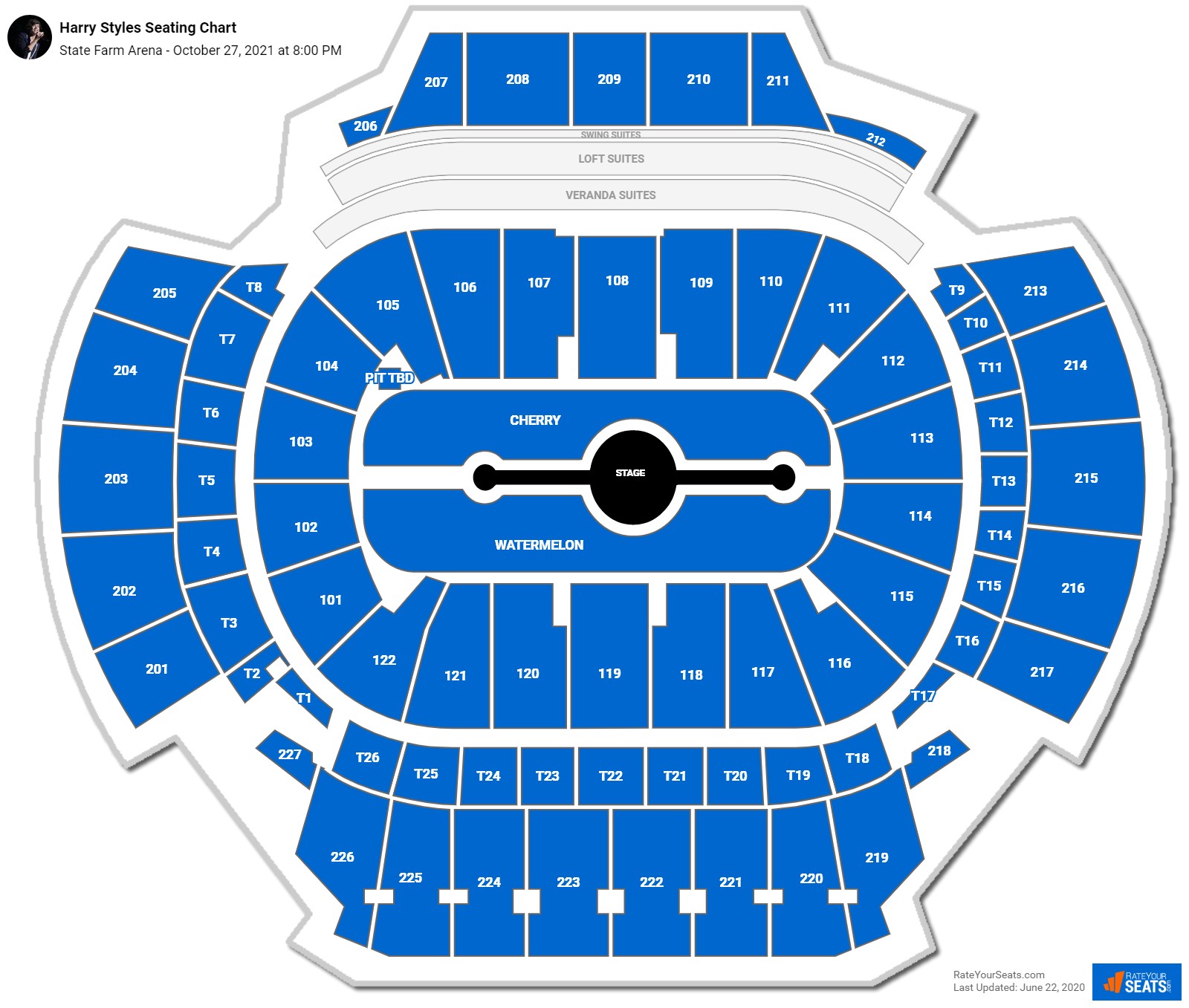 State Farm Arena Seating Charts for Concerts - RateYourSeats.com