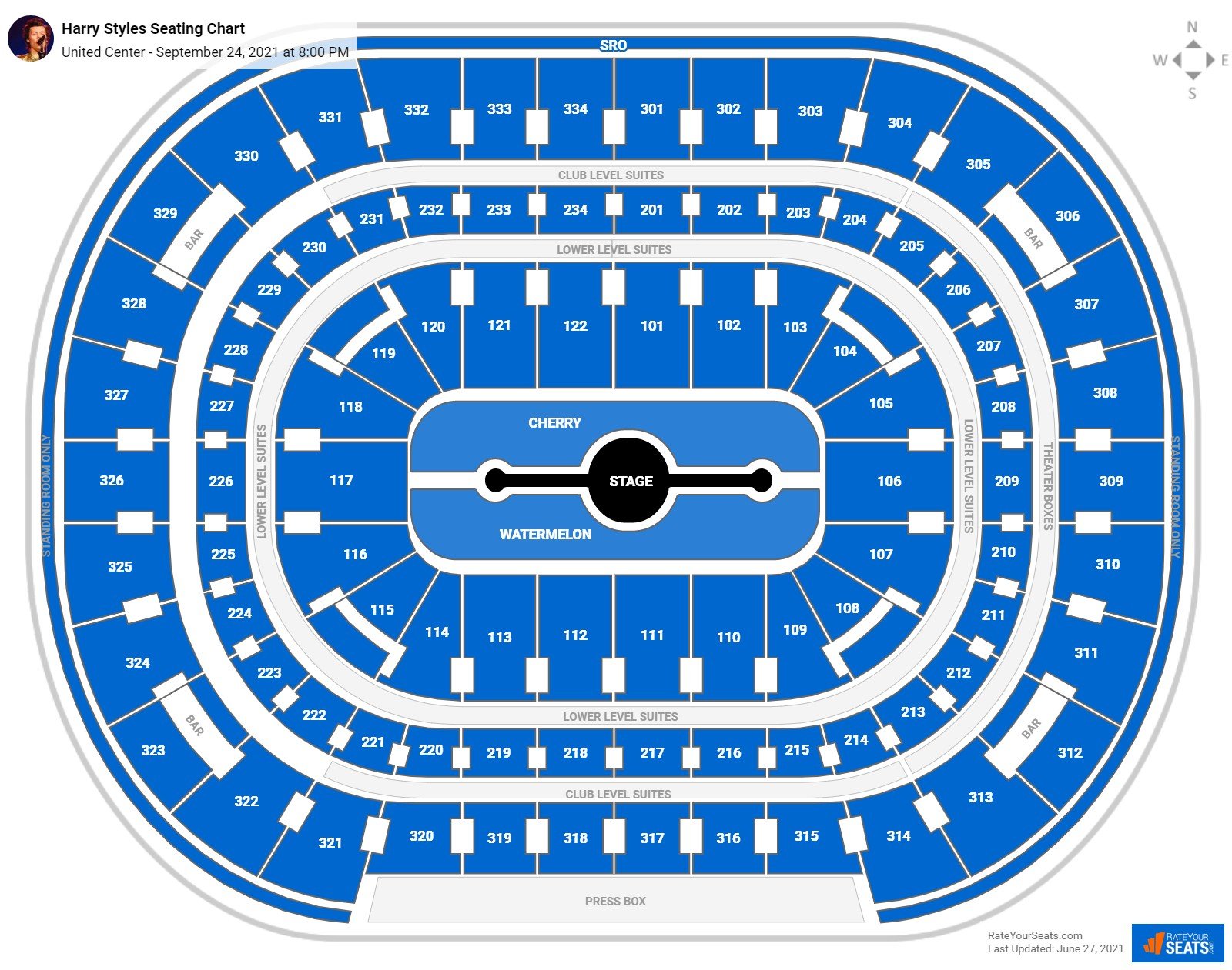 United Center Seating Charts for Concerts - RateYourSeats.com