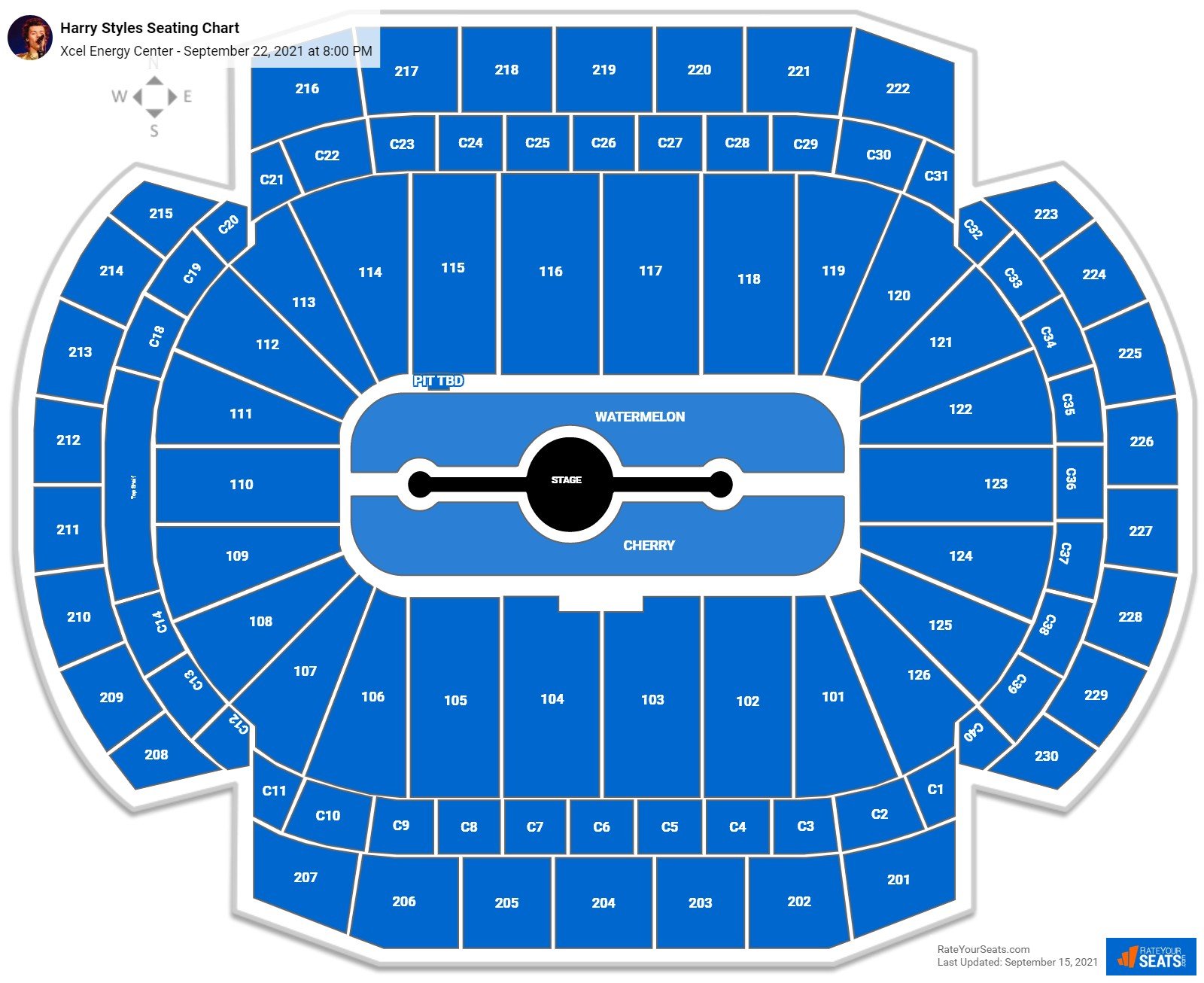 Xcel Energy Center Seating Charts for Concerts