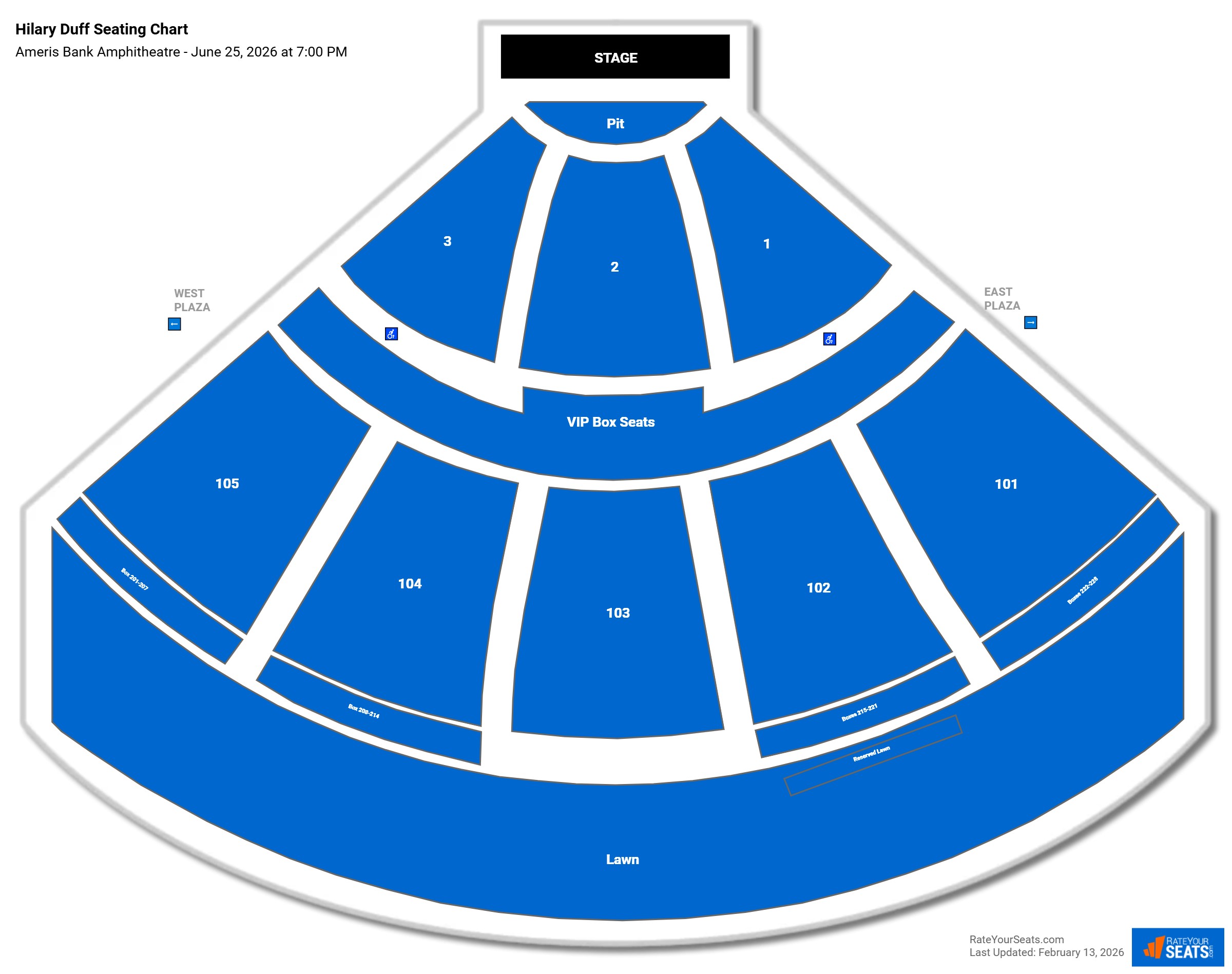 Hilary Duff seating chart Ameris Bank Amphitheatre