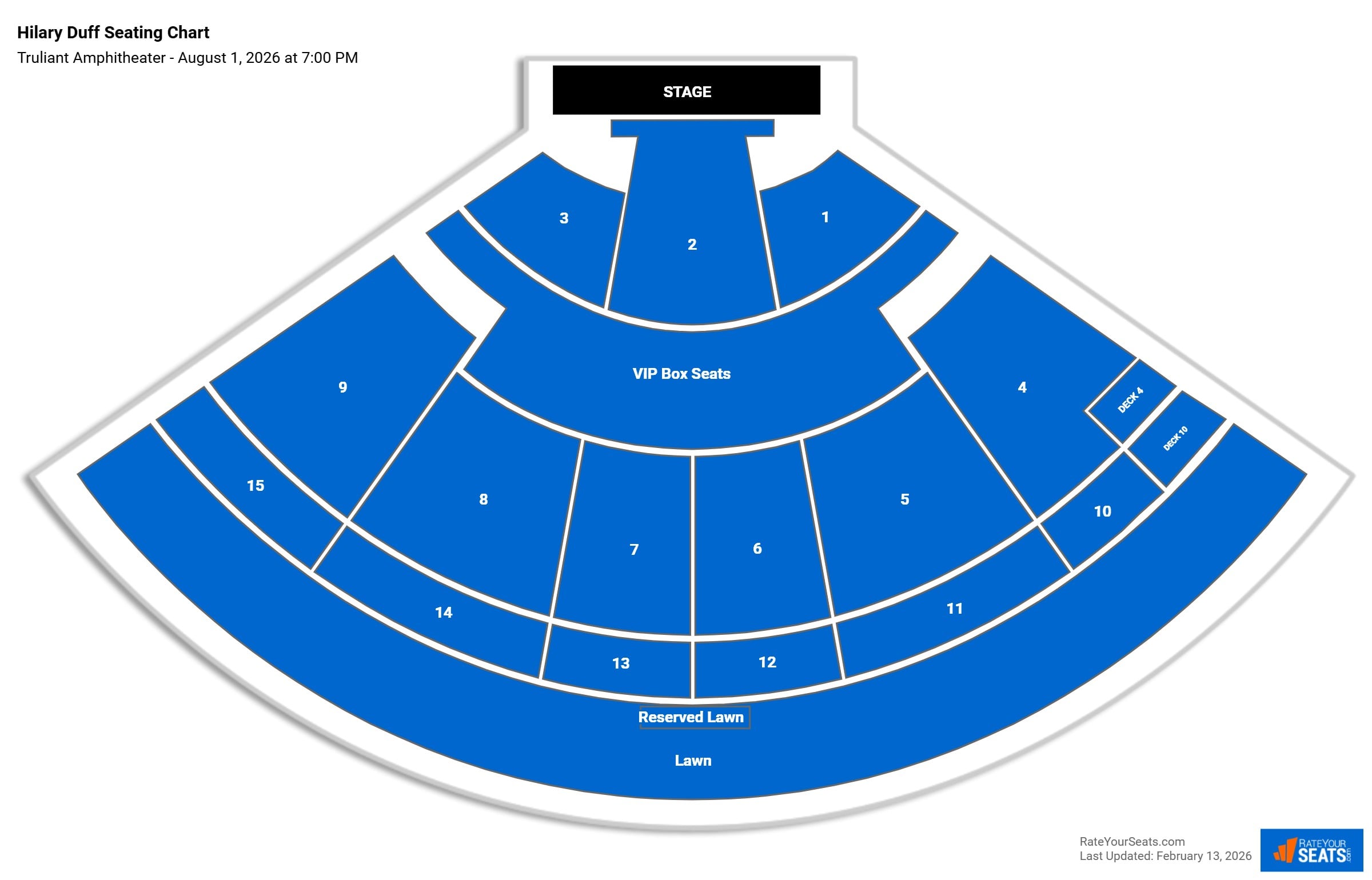 Hilary Duff seating chart Truliant Amphitheater