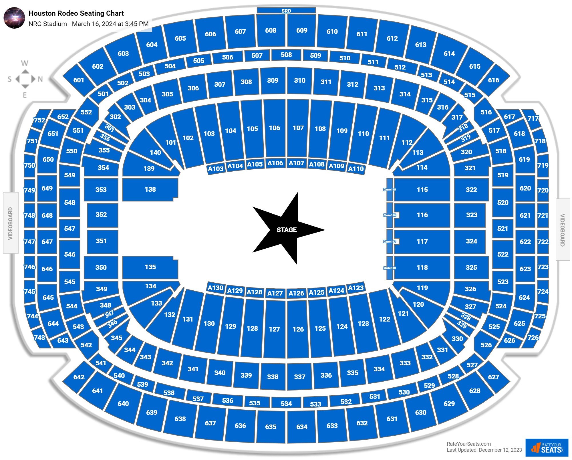 NRG Stadium Concert Seating Chart - RateYourSeats.com