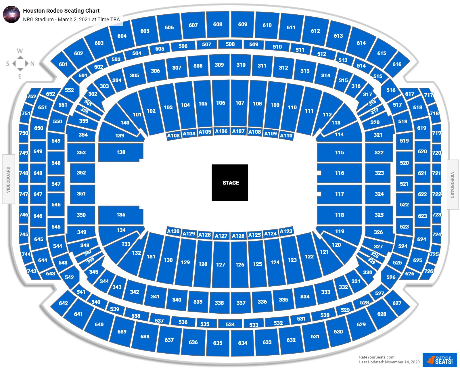 NRG Stadium Seating Charts for Concerts