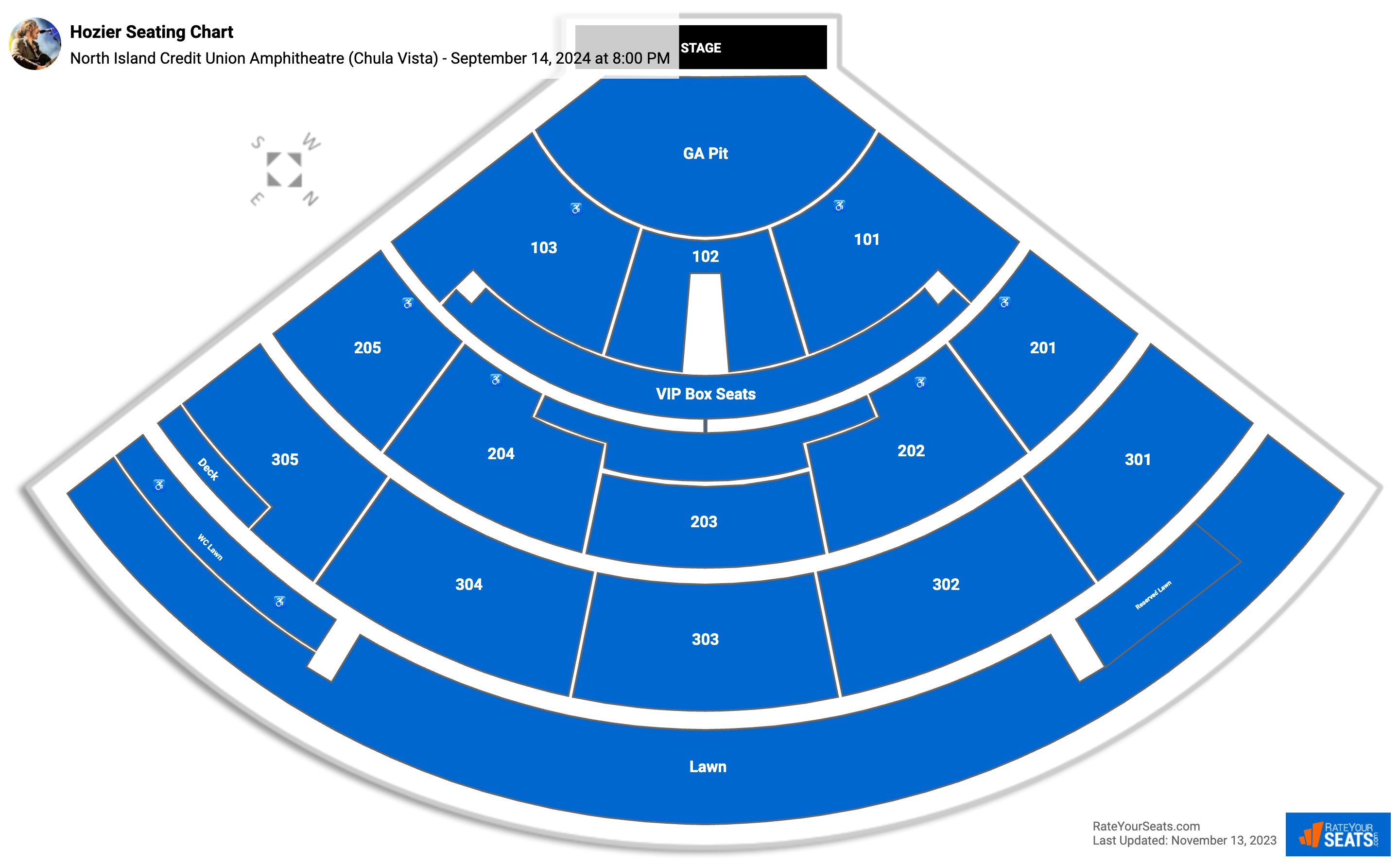 North Island Credit Union Amphitheatre Seating Chart