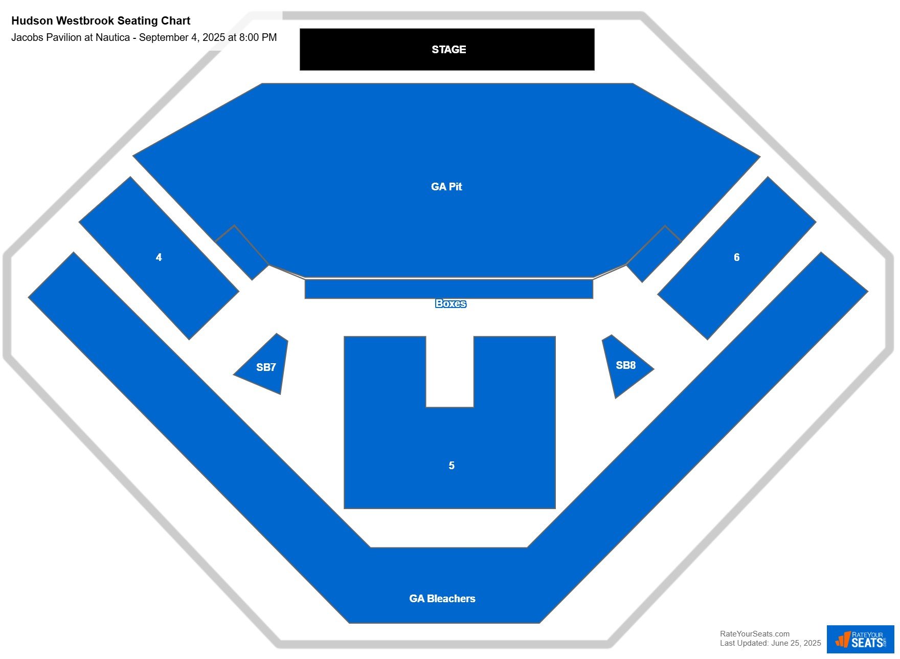 Hudson Westbrook seating chart Jacobs Pavilion at Nautica