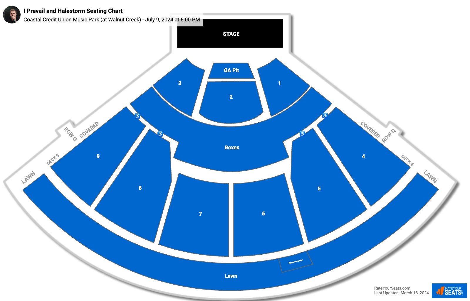 Coastal Credit Union Music Park Seating Chart - RateYourSeats.com