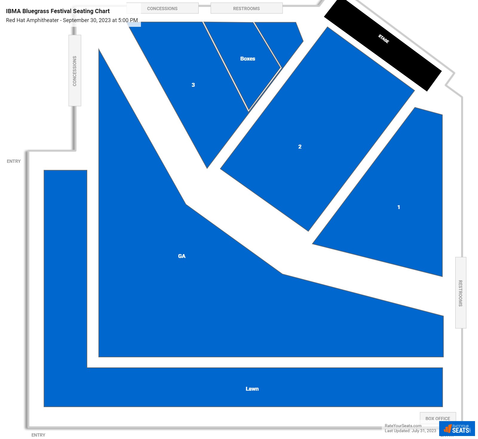 Red Hat Amphitheater Seating Chart - RateYourSeats.com