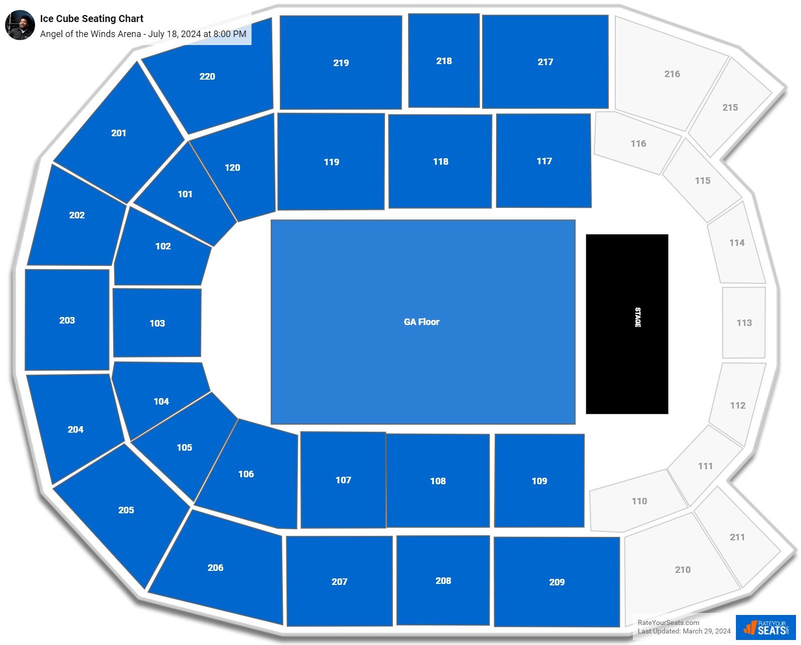 Angel Of The Winds Arena Seating Chart 9028