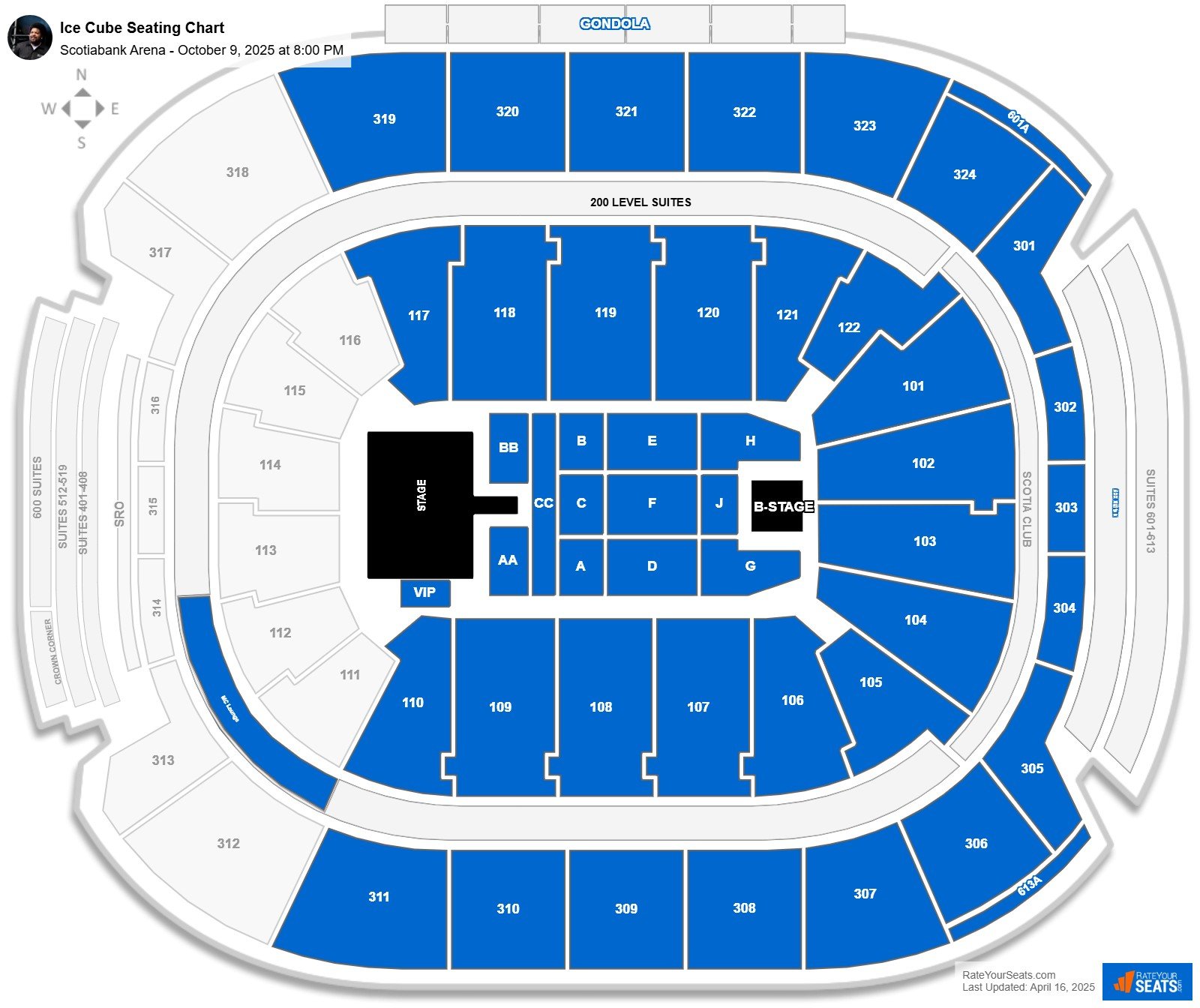 Ice Cube seating chart Scotiabank Arena
